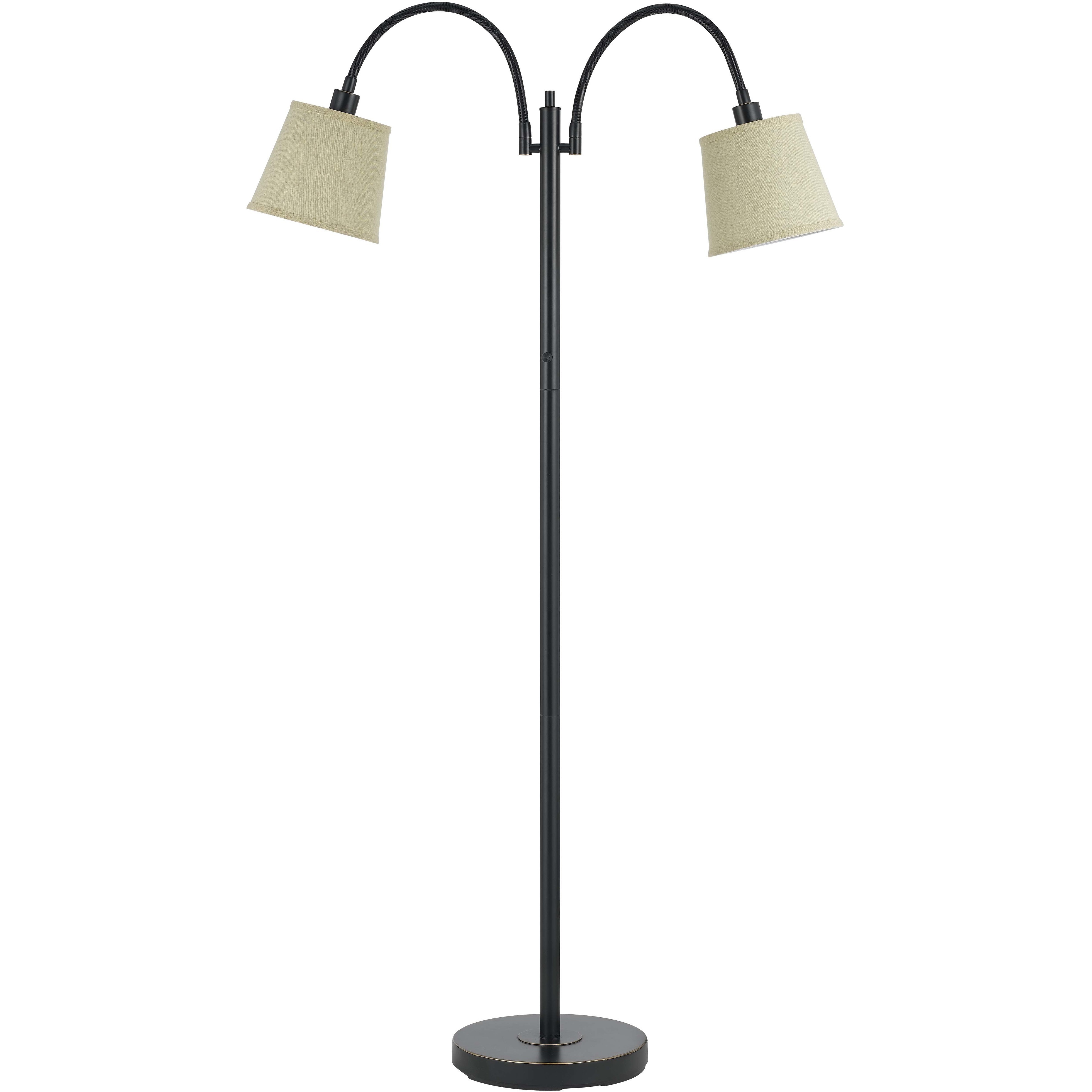 Gail 65 inch 40 watt Dark Bronze Gooseneck Floor Lamp Portable Light