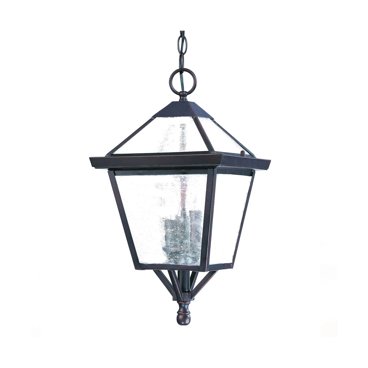 Bay Street 3 Light 9.75 inch Architectural Bronze Exterior Hanging Lantern