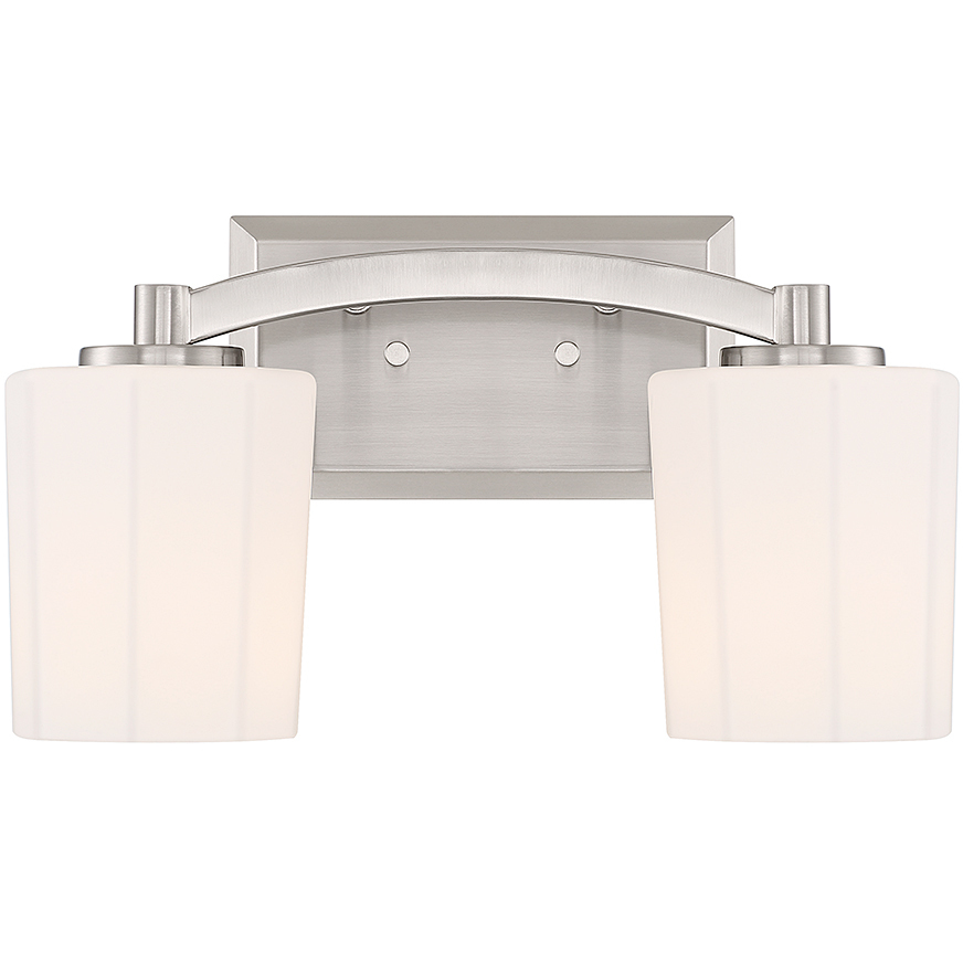 Whitney 2 Light 14 inch Satin Nickel Bathroom Vanity Light Wall Light