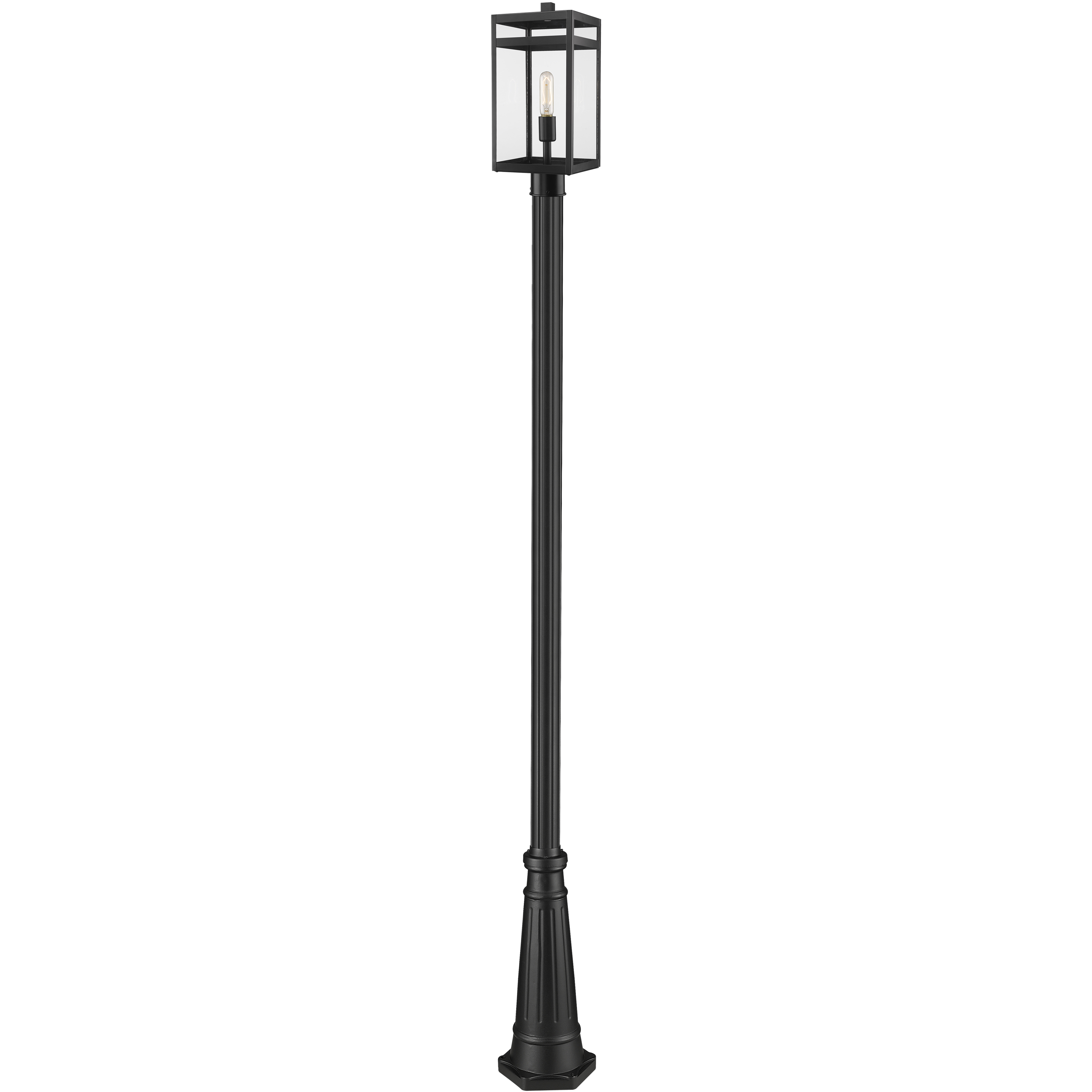Nuri 1 Light 111.75 inch Black Outdoor Post Mounted Fixture