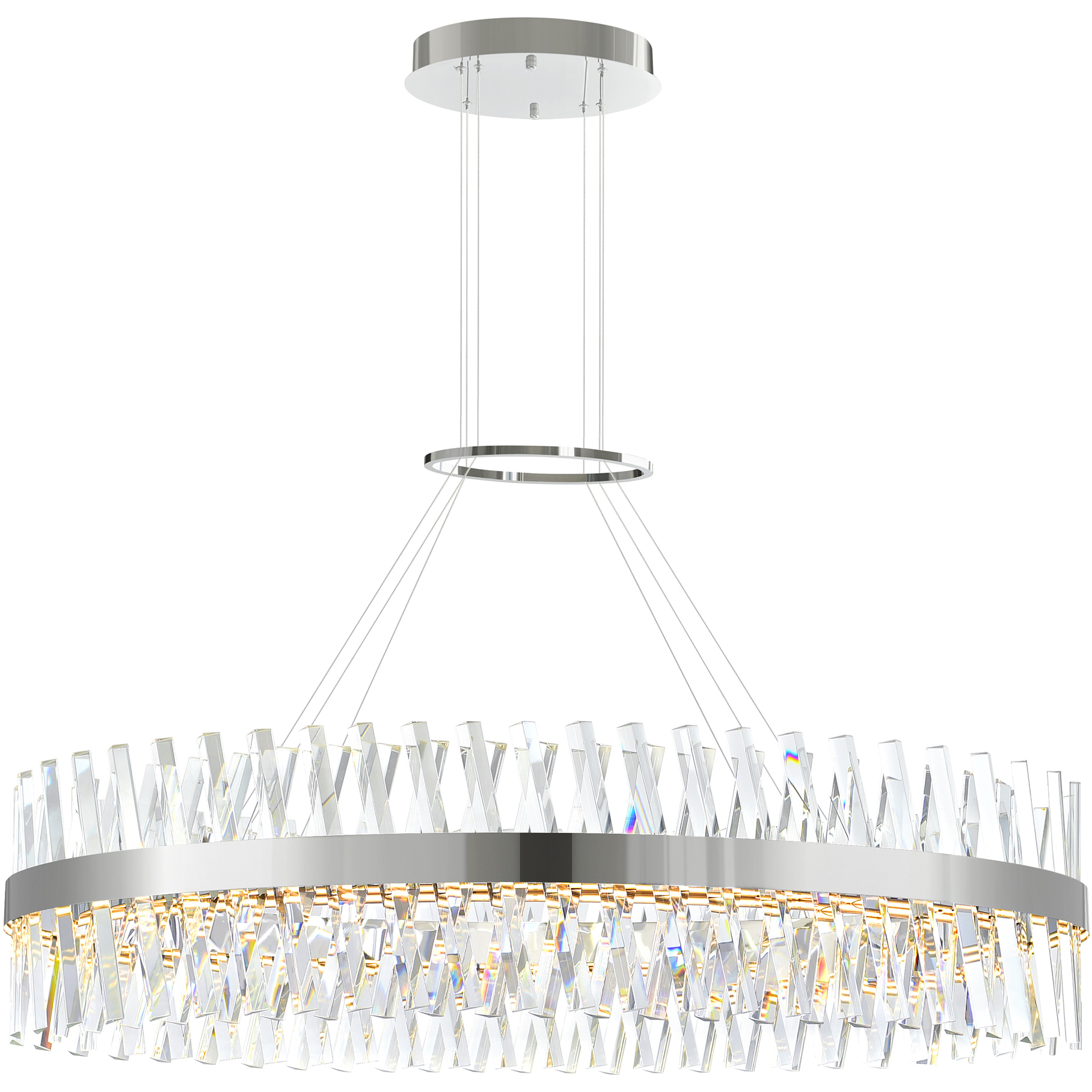 Glace LED 52 inch Chrome Island/Pool Table Light Ceiling Light