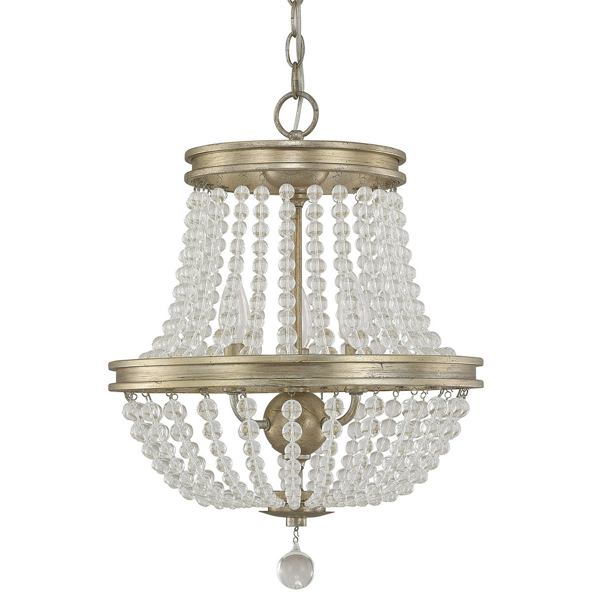 Handley 3 Light 15.25 inch Iron and Gold Chandelier Ceiling Light