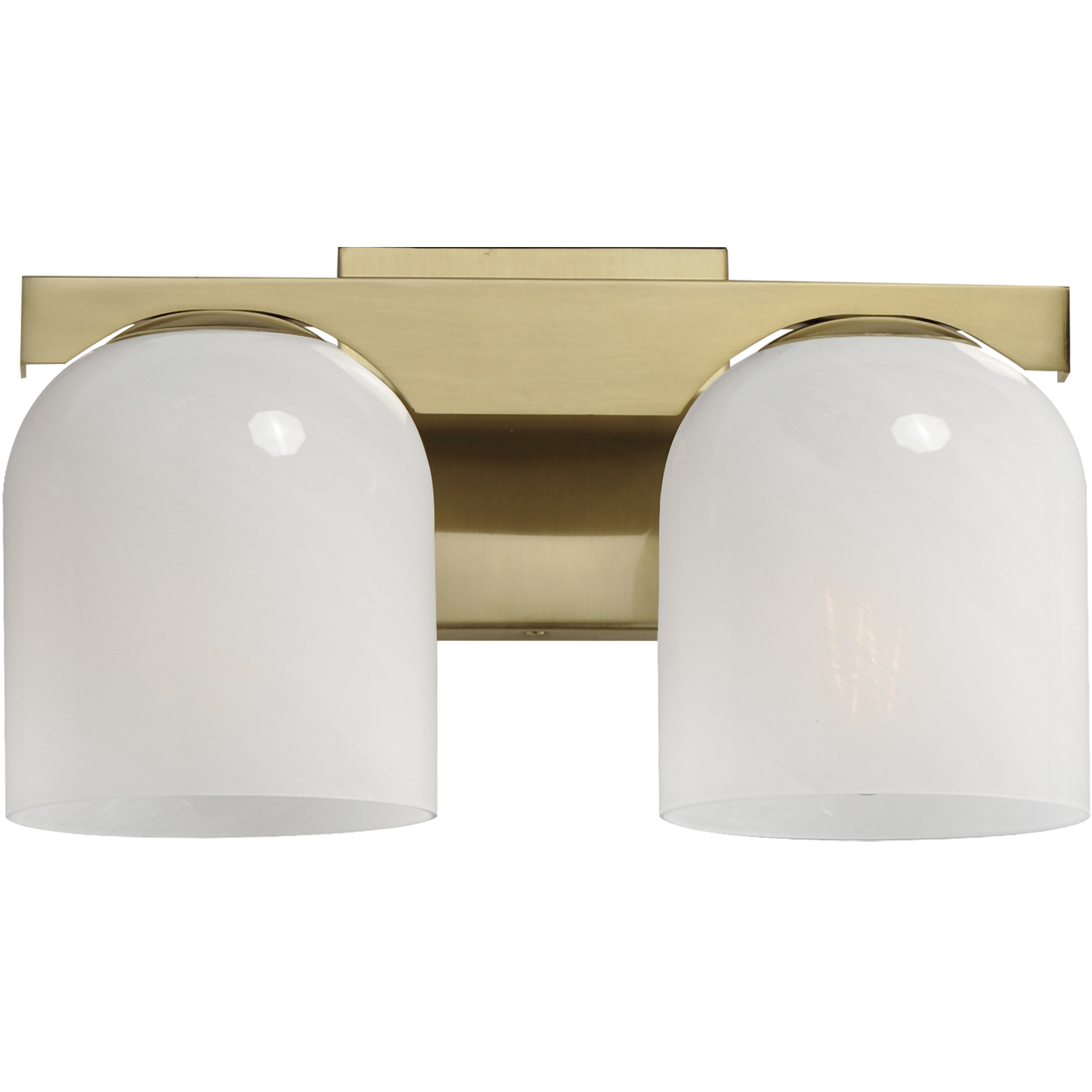 Scoop LED 13.5 inch Natural Aged Brass Bath Vanity Wall Light in Marble