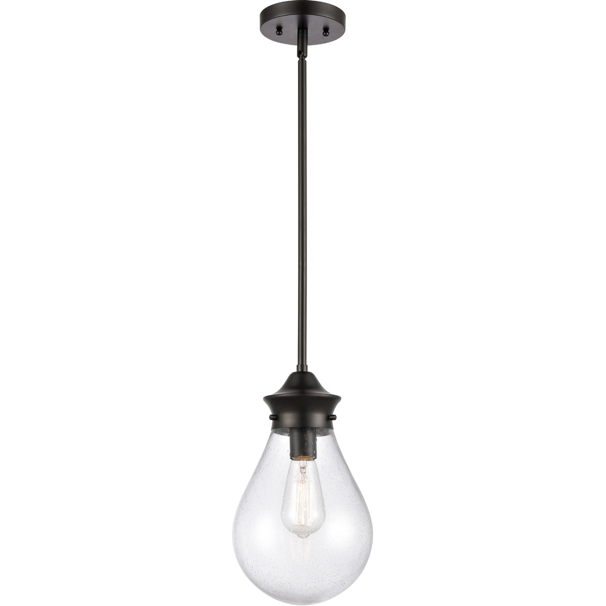 Genesis LED 7.88 inch Matte Black Mini Pendant Ceiling Light