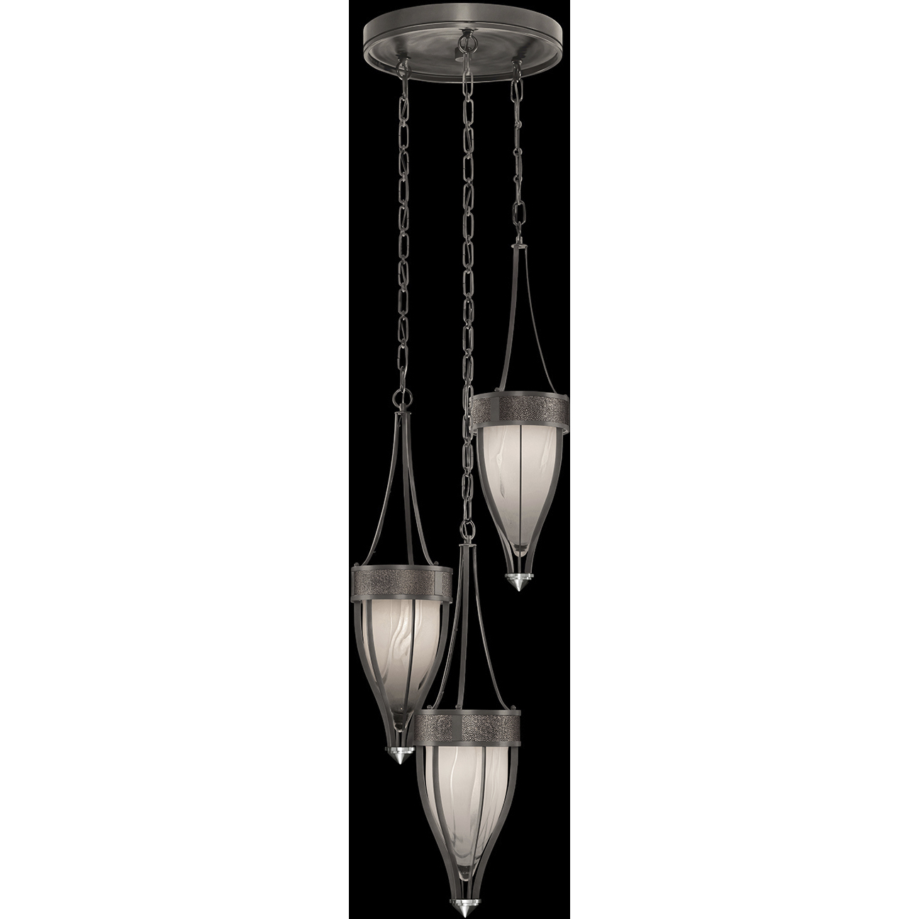 Mirage 3 Light 17.5 inch Black Pendant Ceiling Light