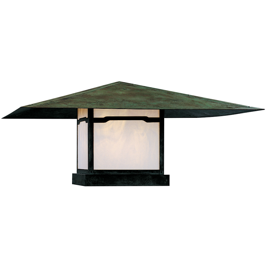 Monterey 1 Light 17 inch Antique Brass Column Mount in Clear Seedy, Cloud Lift Overlay