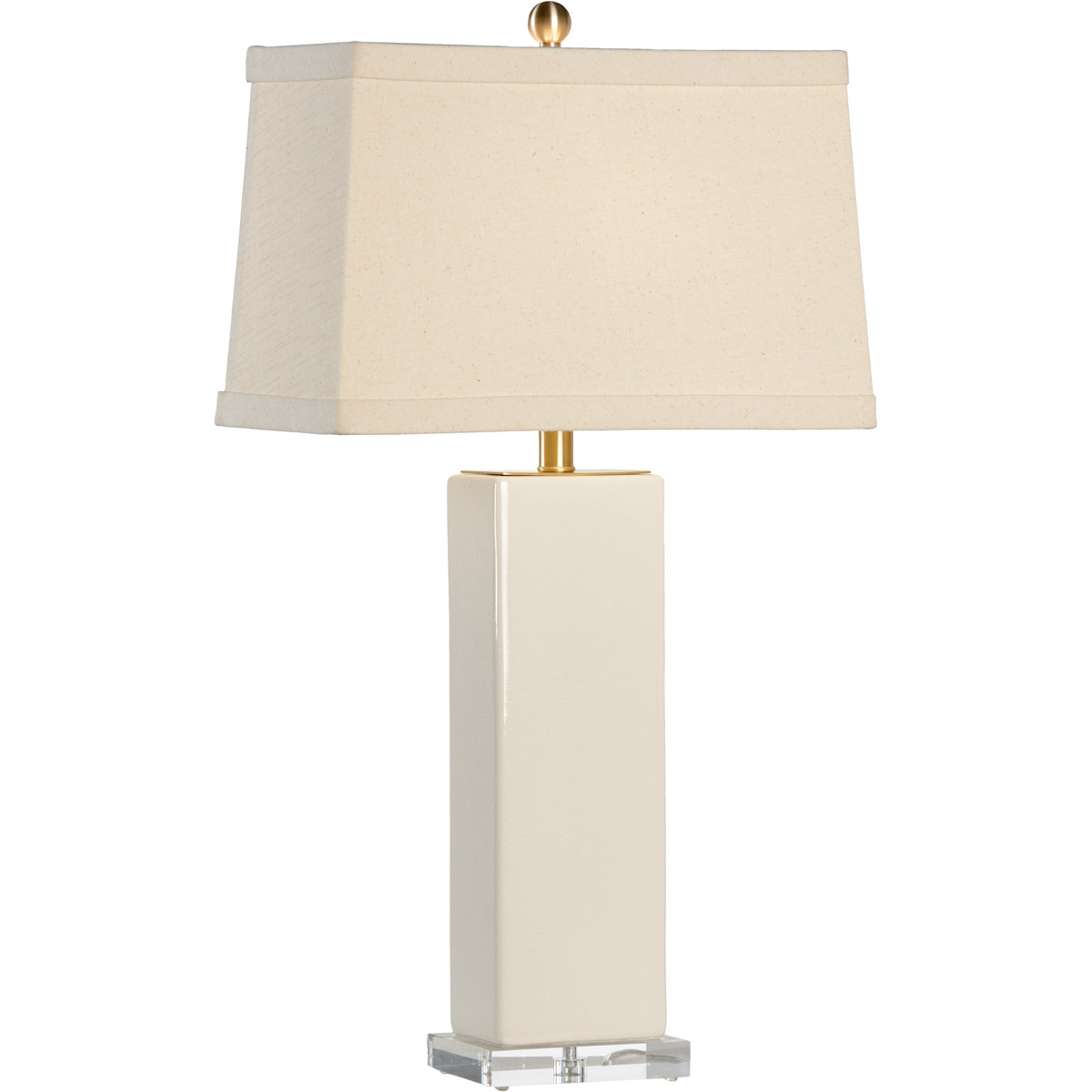 Chelsea House 31 inch 100.00 watt Cream/Antique Brass/Clear Table Lamp Portable Light