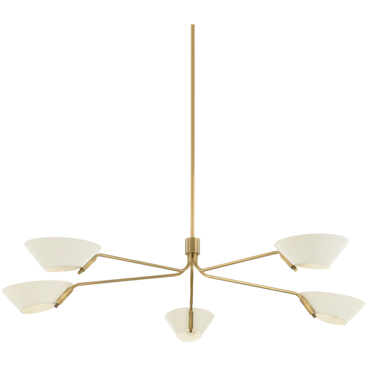 Sacramento 5 Light 63.5 inch Patina Brass/Soft Sand Chandelier Ceiling Light