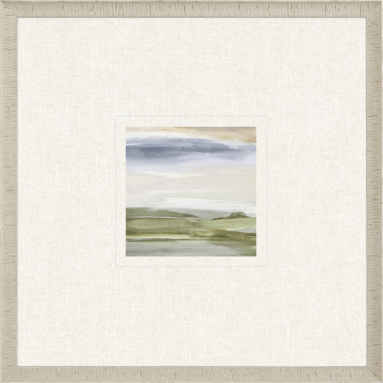 Wild Escape White and Green and Blue Framed Art