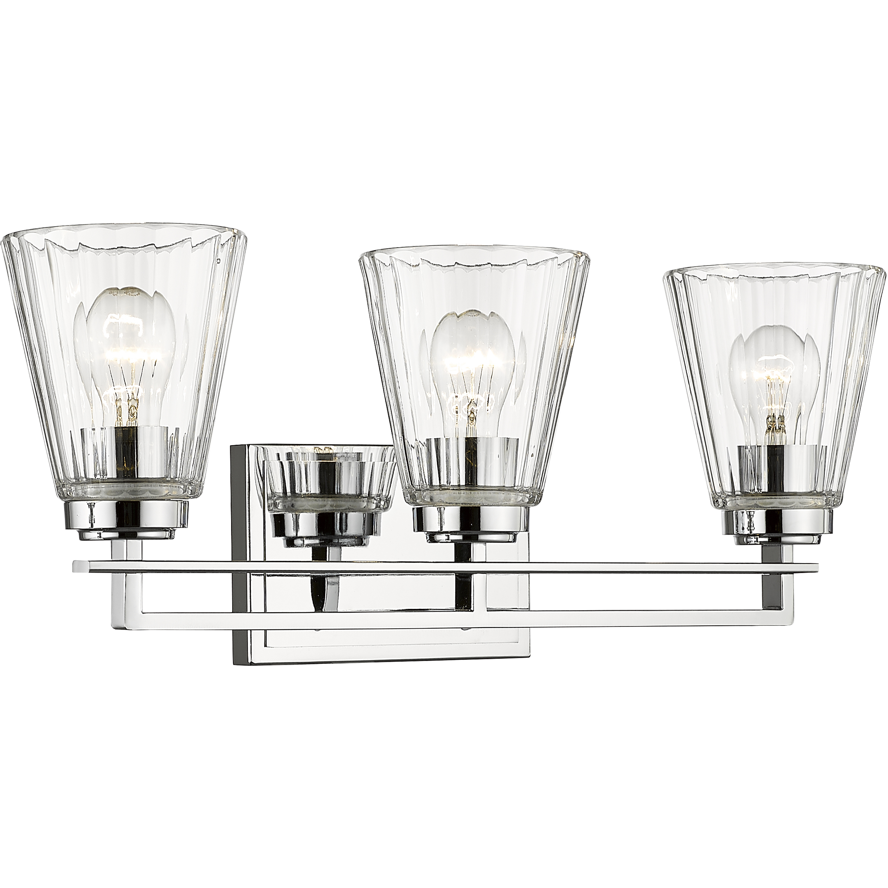 Lyna 3 Light 22 inch Chrome Vanity Wall Light
