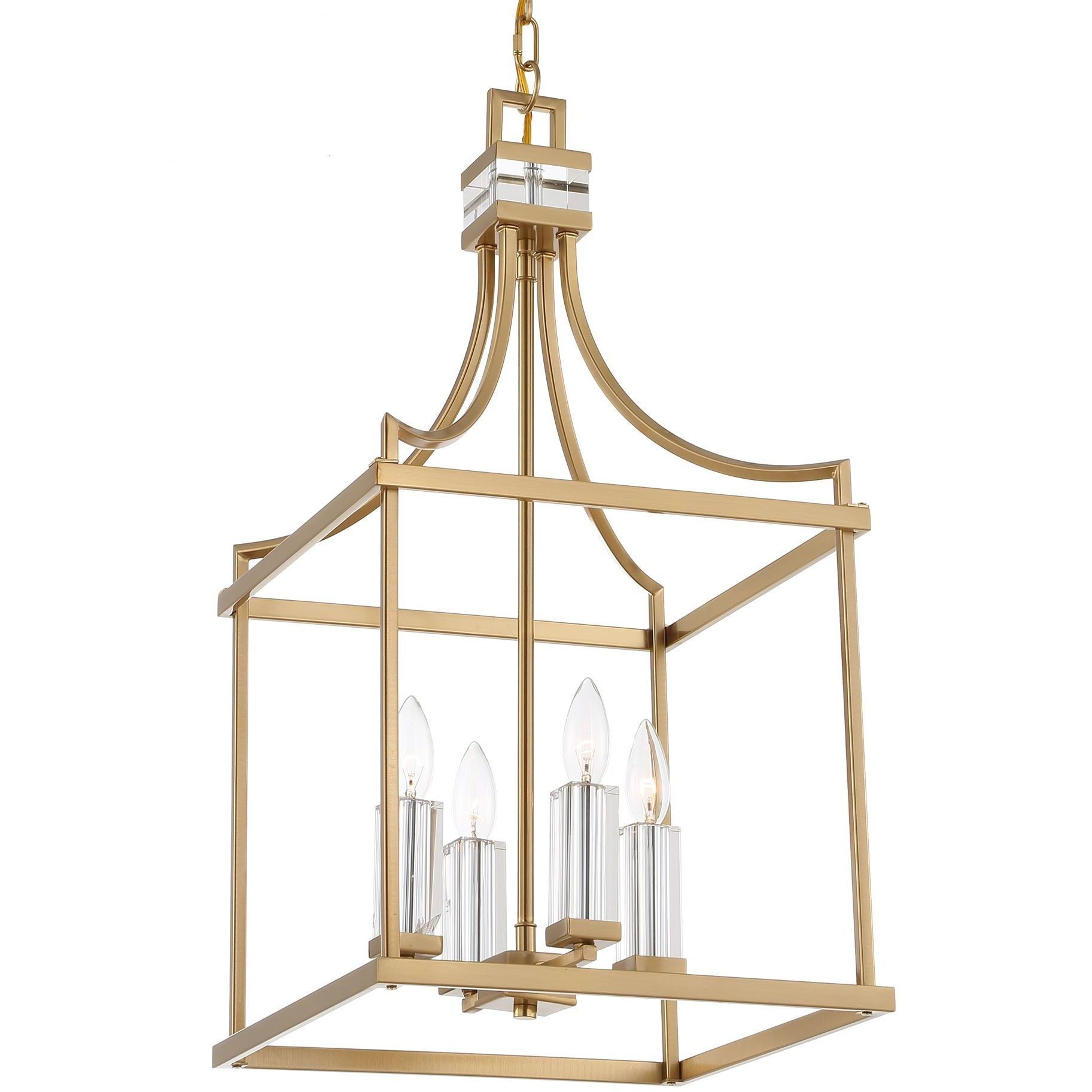 Montreal 4 Light 13.88 inch Warm Brass Pendant Ceiling Light