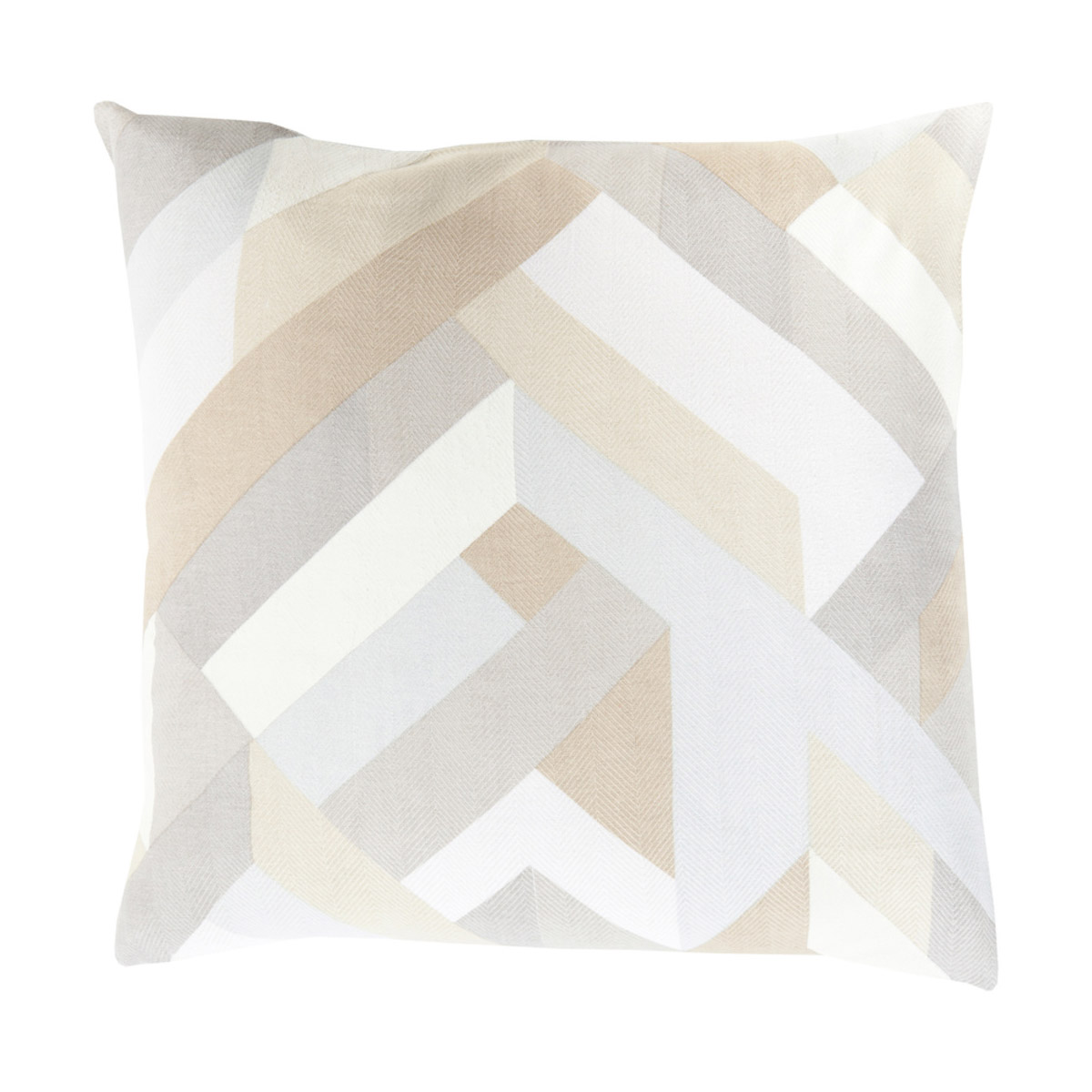 Teori 22 X 22 inch Khaki/Cream/Pale Blue/Light Gray/White Pillow Cover