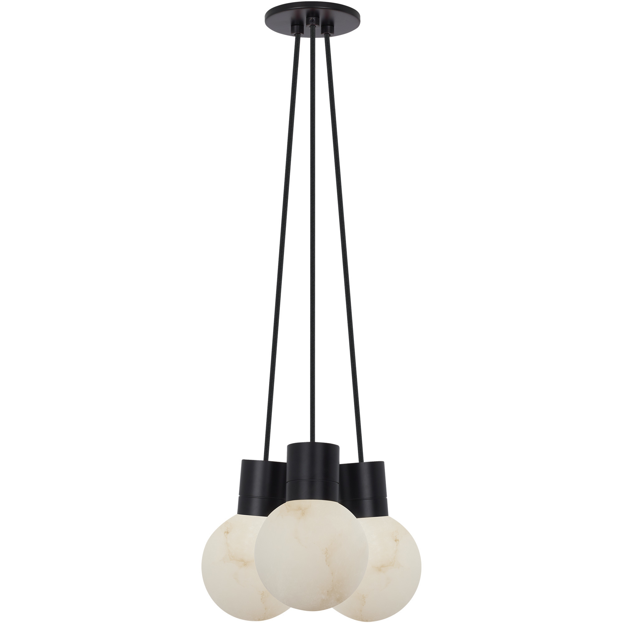 Sean Lavin Mina 3 Light 9 inch Black Chandelier Ceiling Light in Black Cord