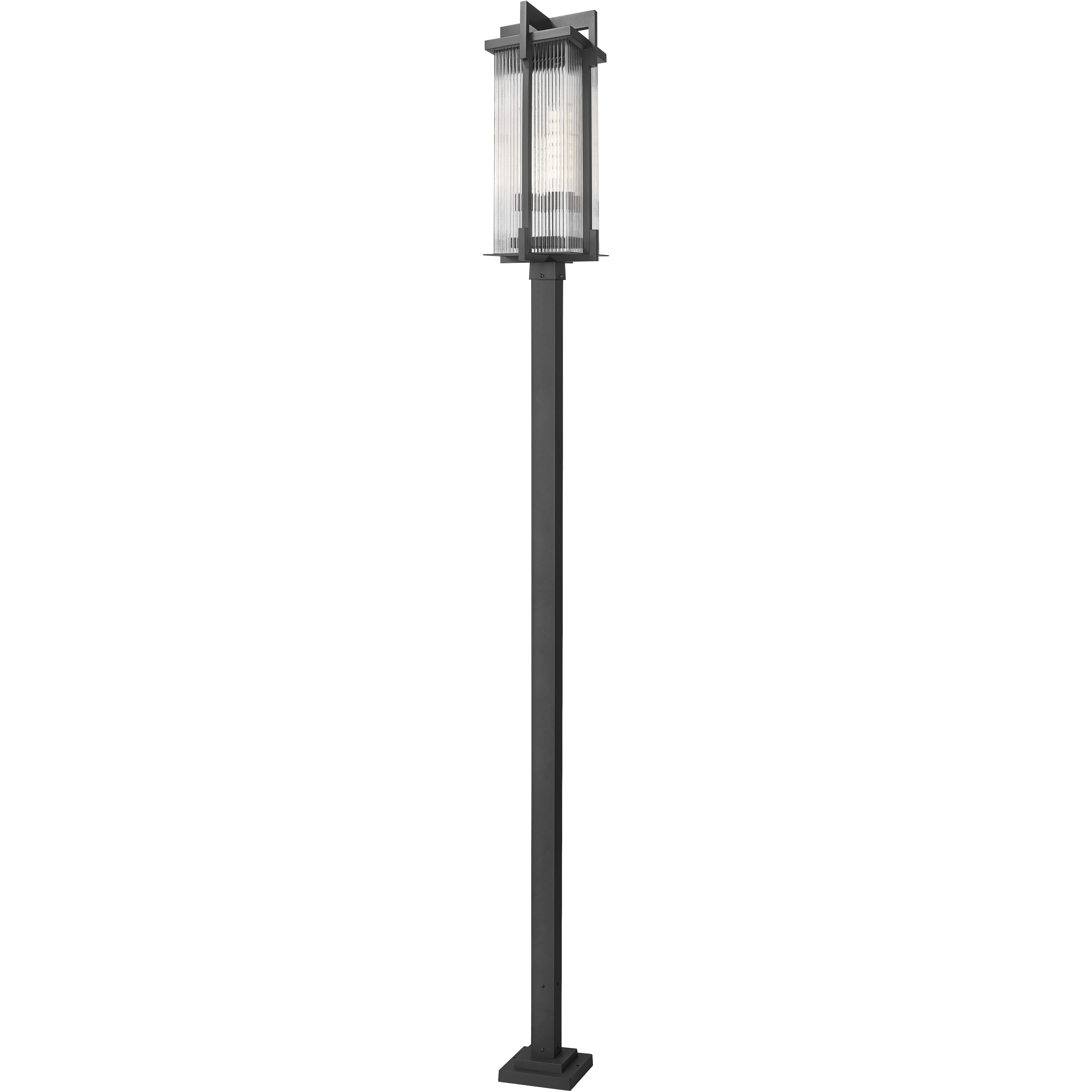 Fortis 3 Light 126.5 inch Sand Black Outdoor Post Mounted Fixture