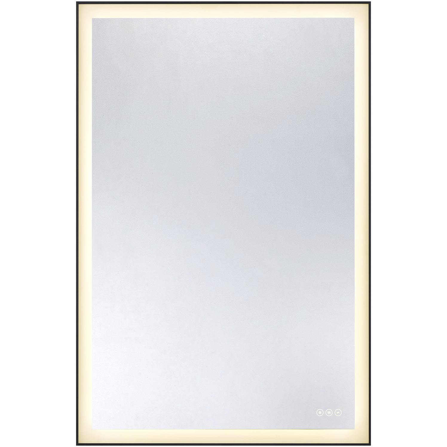 Paulding 48 X 32 inch Black LED Mirror, Frontlit