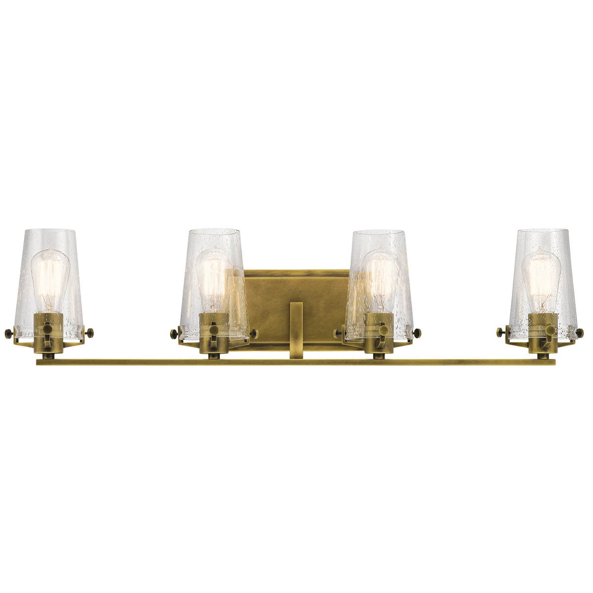 Alton 4 Light 34 inch Natural Brass Wall Mt Bath 4 Arm Wall Light