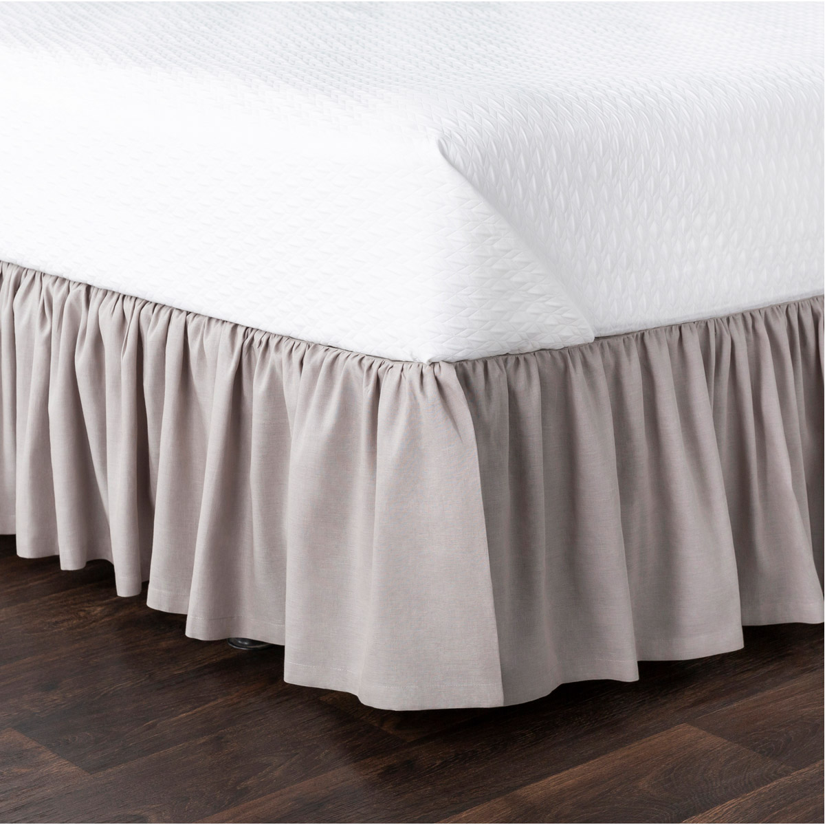 Peyton Ruffle 80 X 60 inch Medium Gray Bedding
