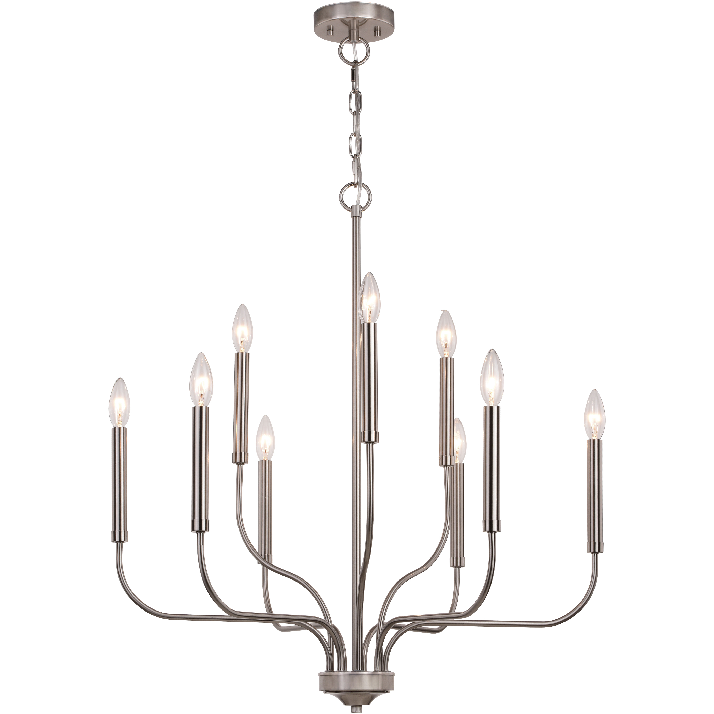 Harris LED 27.5 inch Satin Nickel Chandelier Ceiling Light