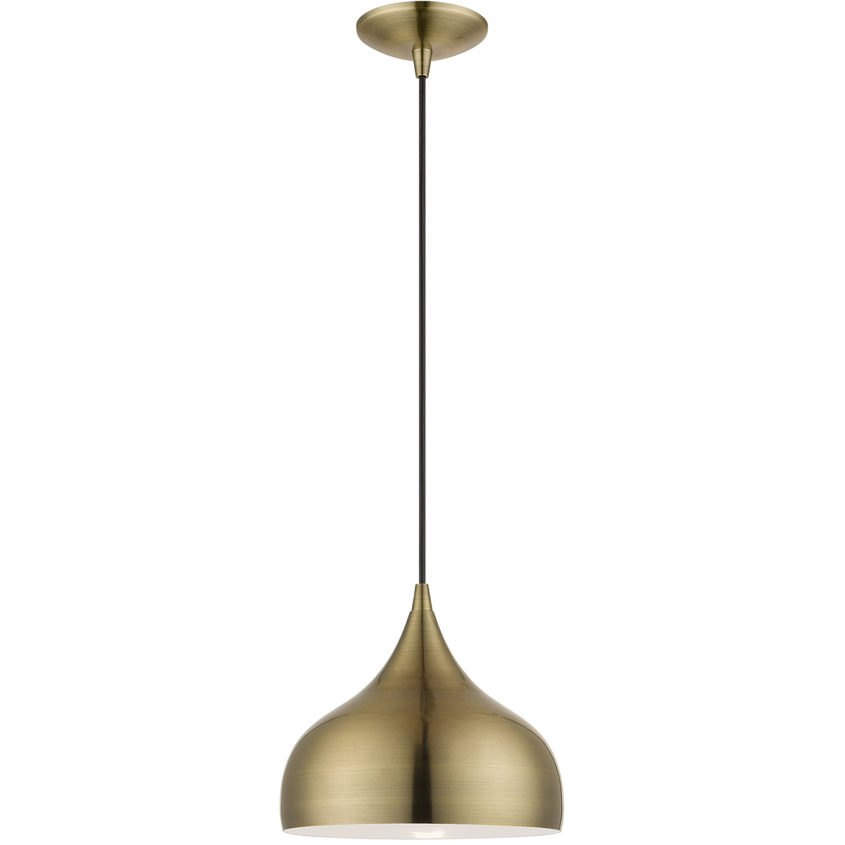 Amador 1 Light 10 inch Antique Brass Pendant Ceiling Light
