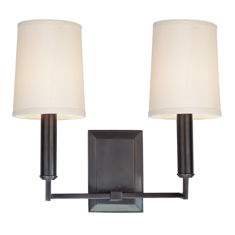 Clinton 2 Light 11 inch Old Bronze Wall Sconce Wall Light