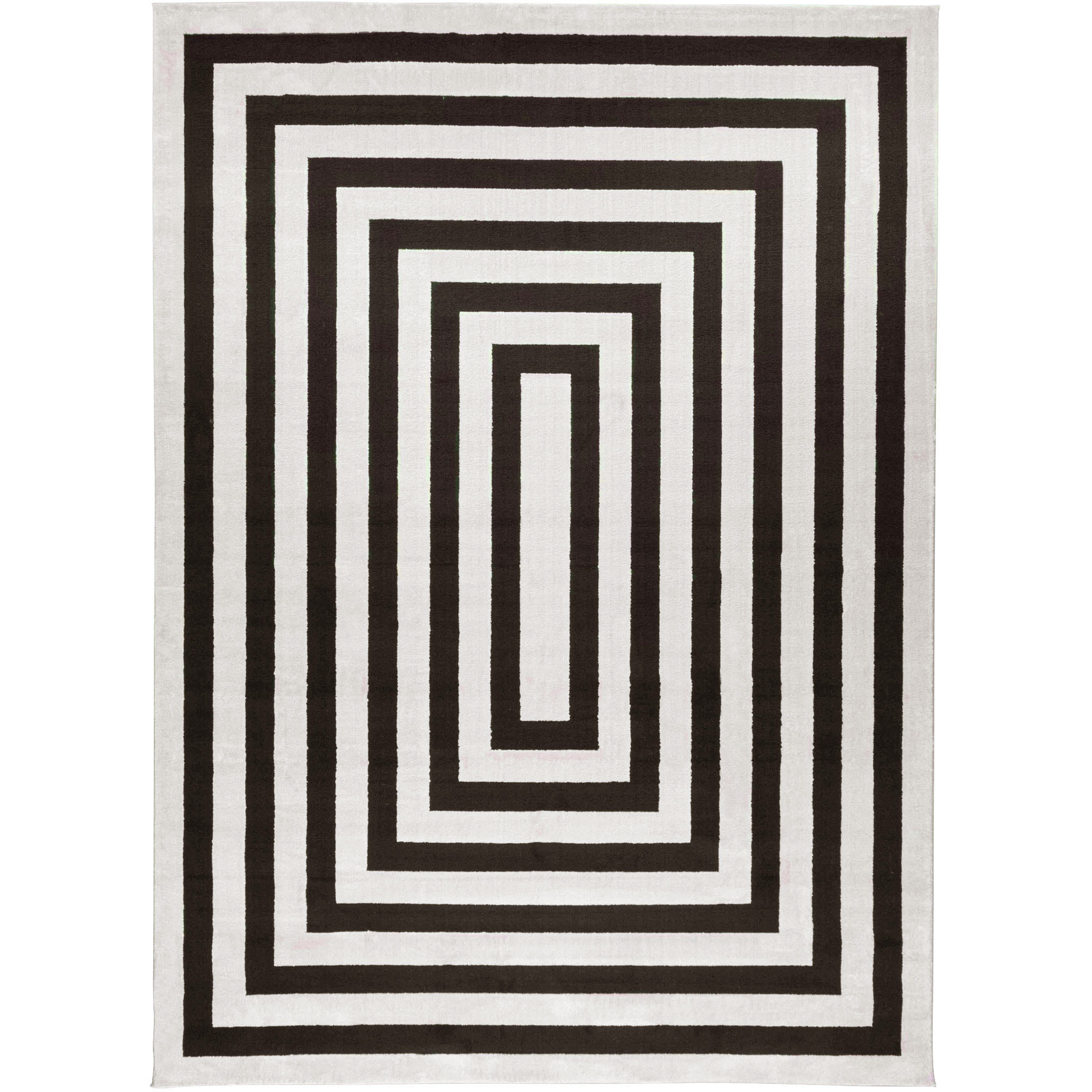 Optika 114 X 79 inch Black/White Rug in 6 x 9