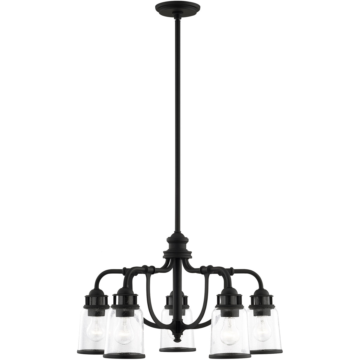Lawrenceville 5 Light 24 inch Black Chandelier Ceiling Light