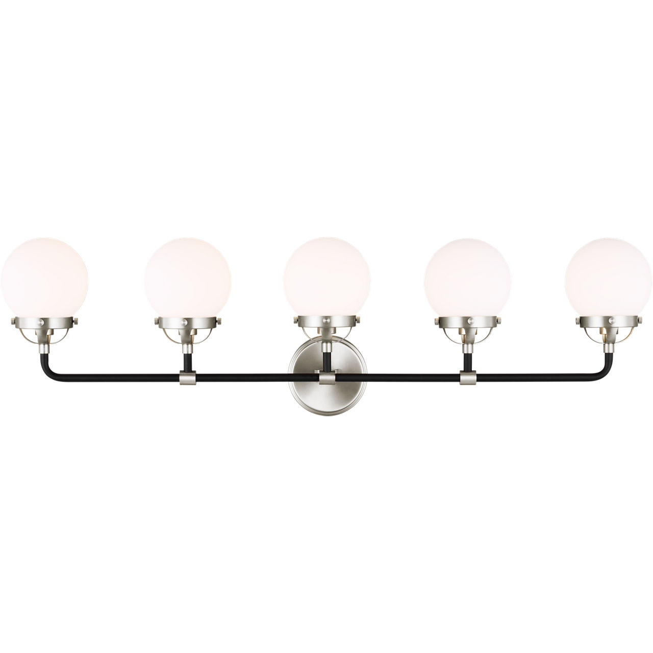 Ian K. Fowler Cafe 5 Light 38.25 inch Brushed Nickel Wall Bath Fixture Wall Light
