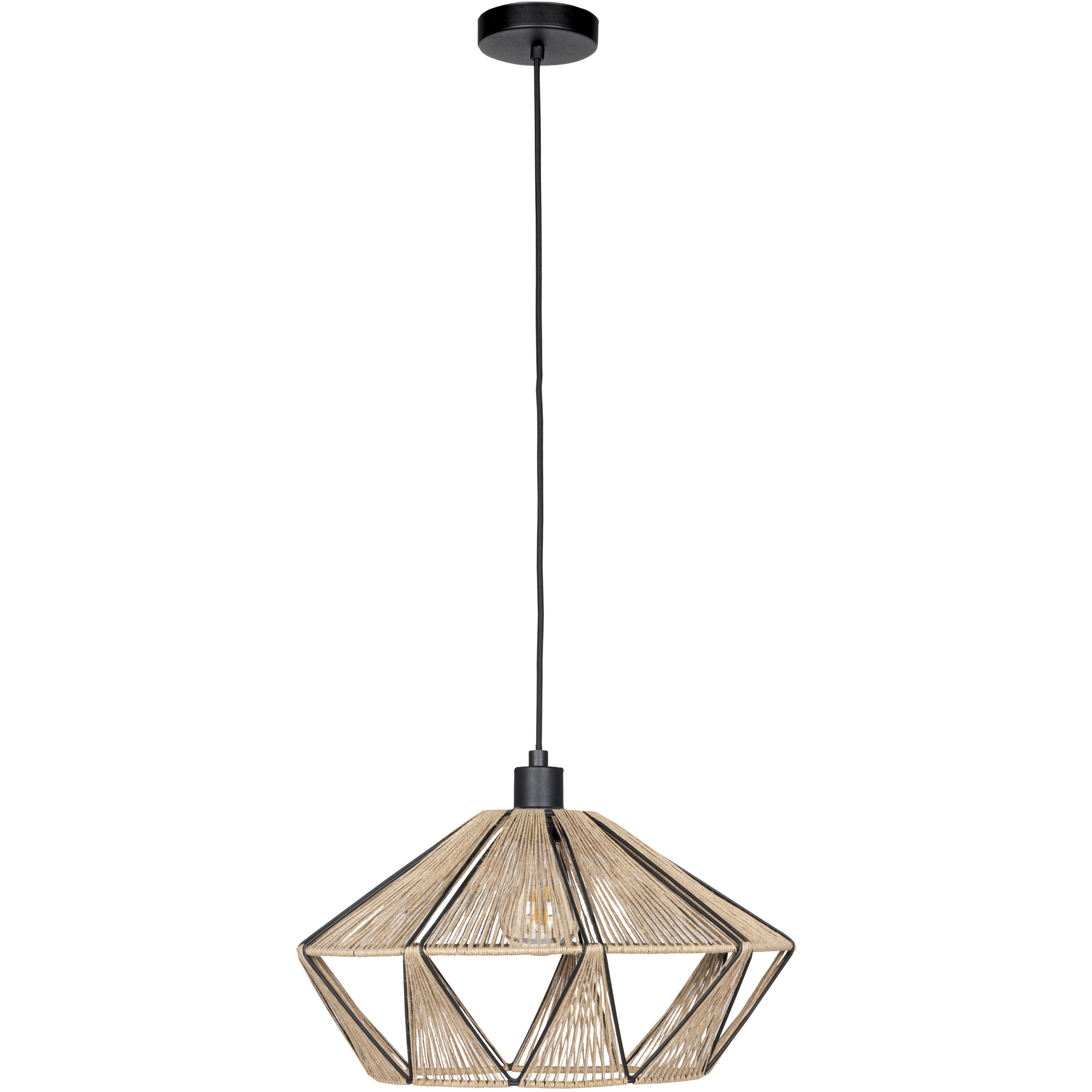 Adwickle 1 Light 17.52 inch Black Convertible Pendant Ceiling Light