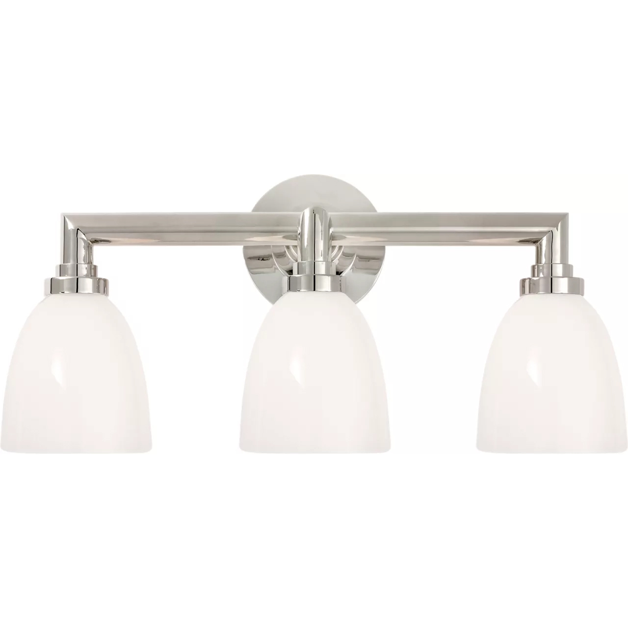 Chapman & Myers Wilton2 3 Light 21.5 inch Polished Nickel Triple Bath Light Wall Light