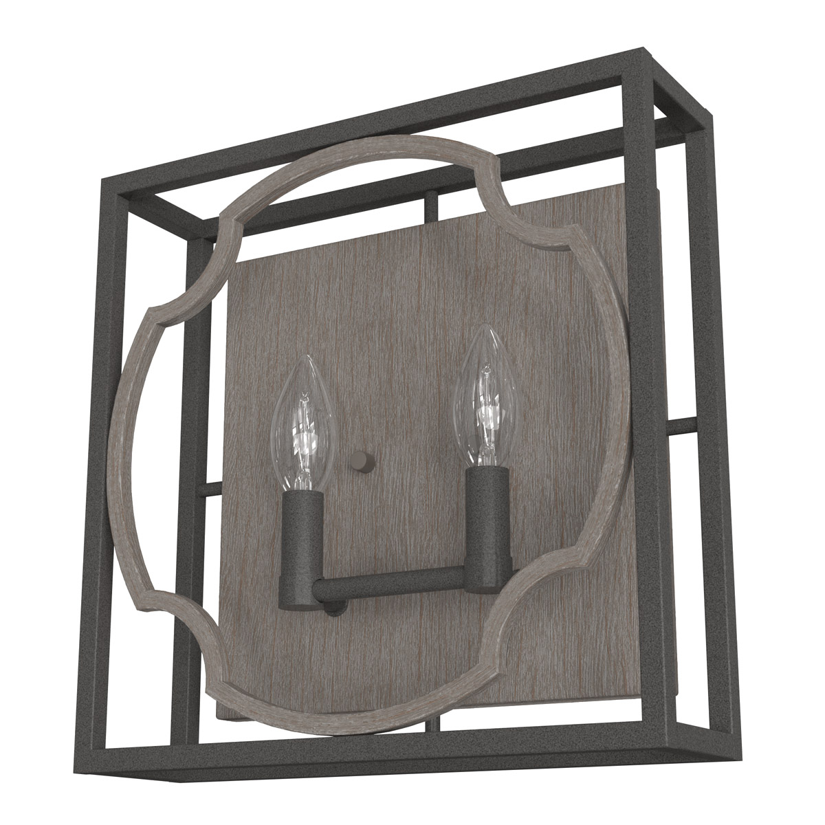 Stone Creek 2 Light 3.75 inch Noble Bronze and White Washed Oak Wall Sconce Wall Light