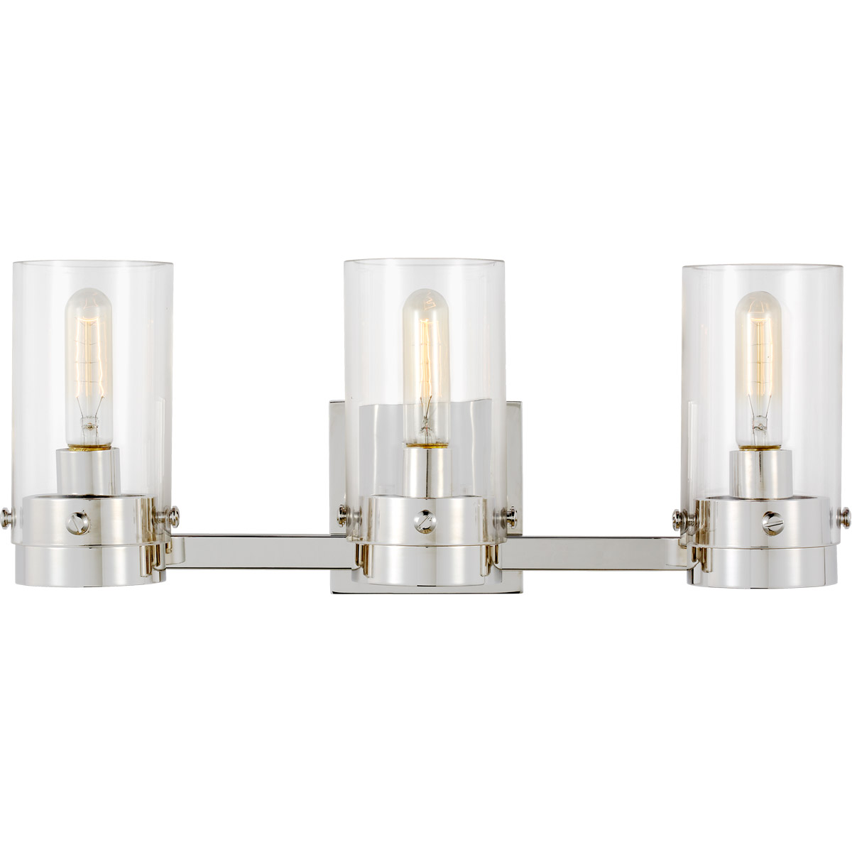 C&M by Chapman & Myers Garrett 3 Light 21.13 inch Polished Nickel Vanity Light Wall Light