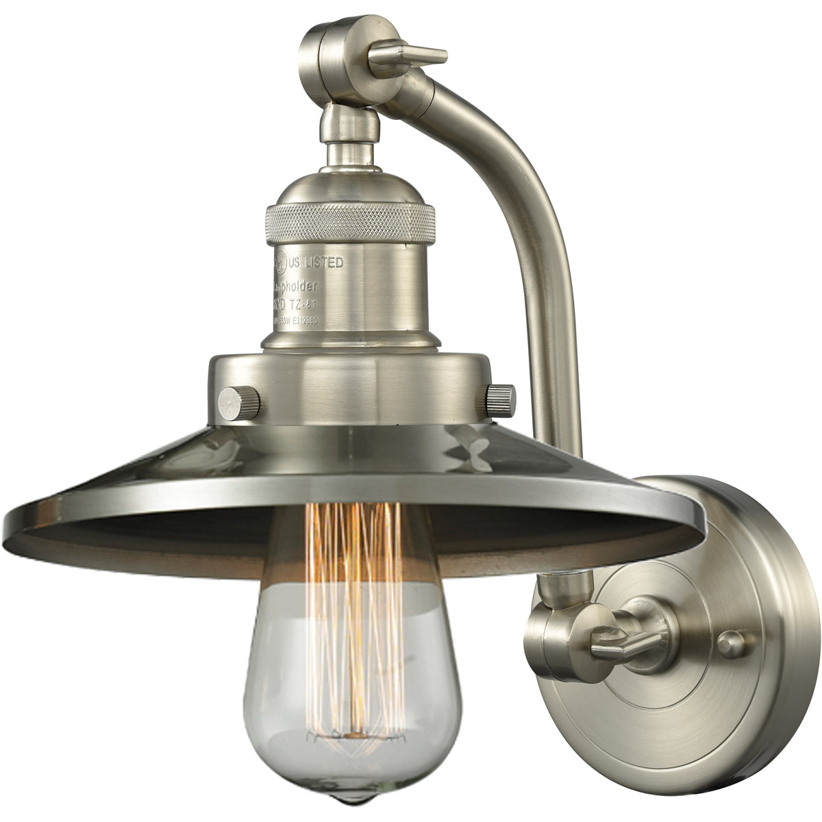 Franklin Restoration Railroad 1 Light 5 inch Brushed Satin Nickel Sconce Wall Light, Franklin Restoration