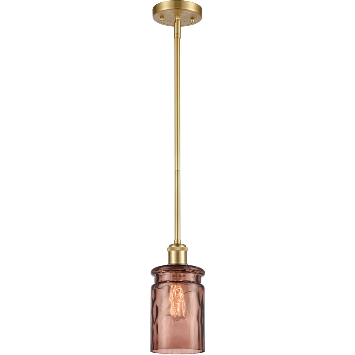 Ballston Candor LED 4.75 inch Satin Gold Pendant Ceiling Light, Ballston