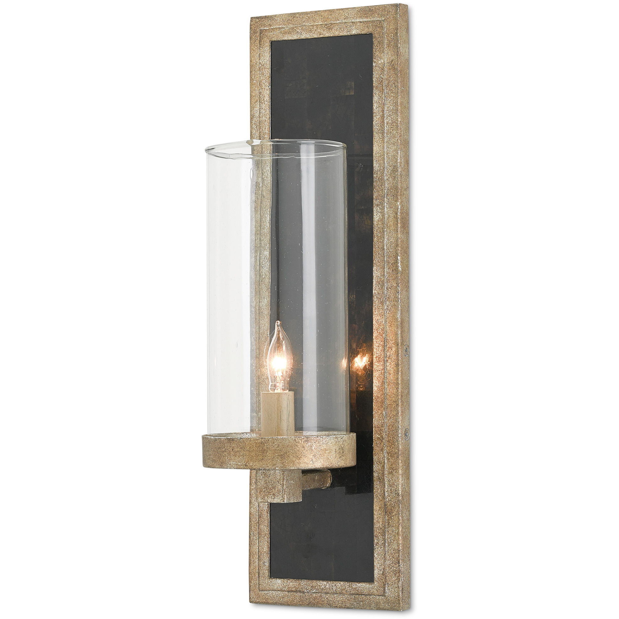 Charade 1 Light 5 inch Antique Silver Leaf Wall Sconce Wall Light