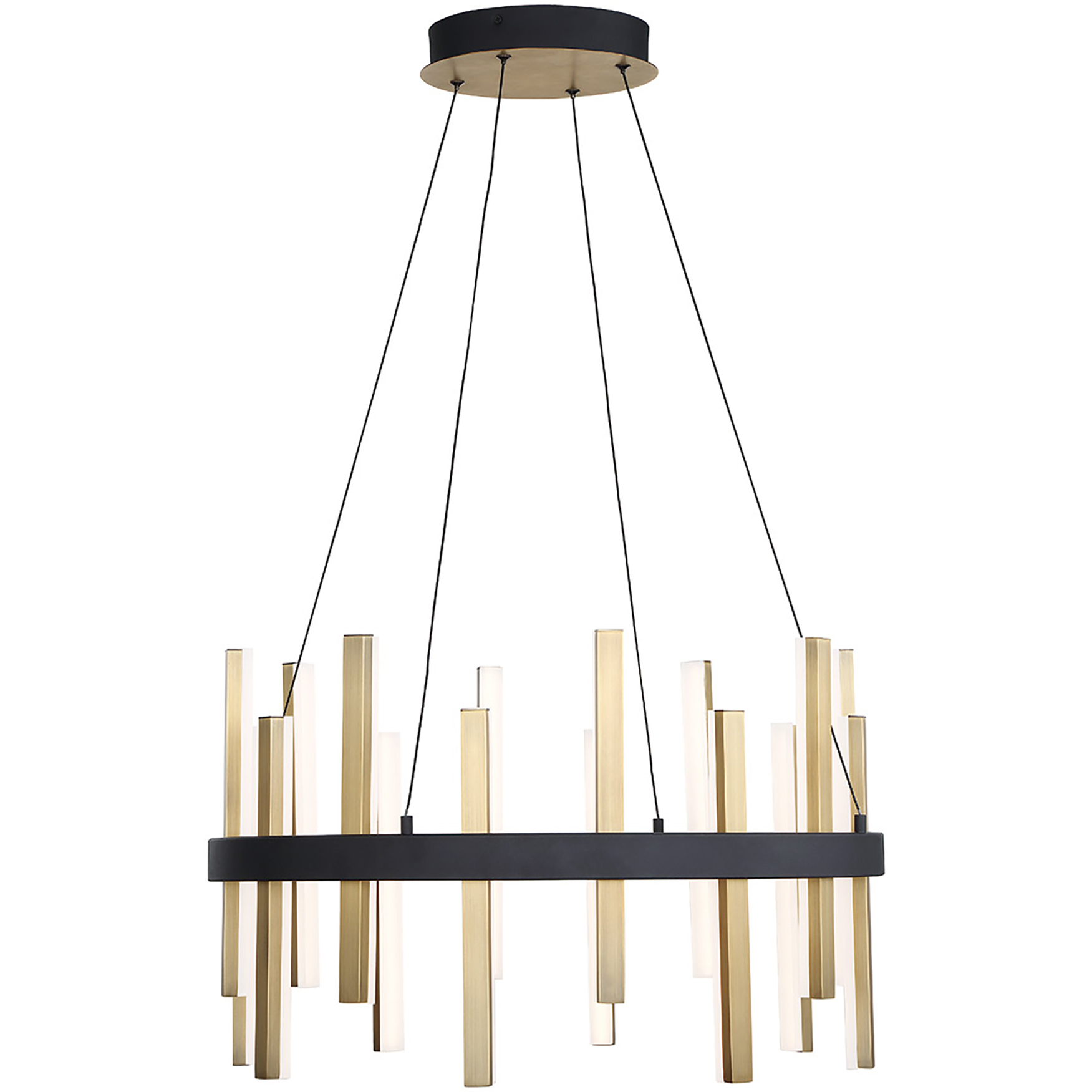 Modern Forms PD 87924 BK AB Harmonix LED 24 inch Black Aged Brass