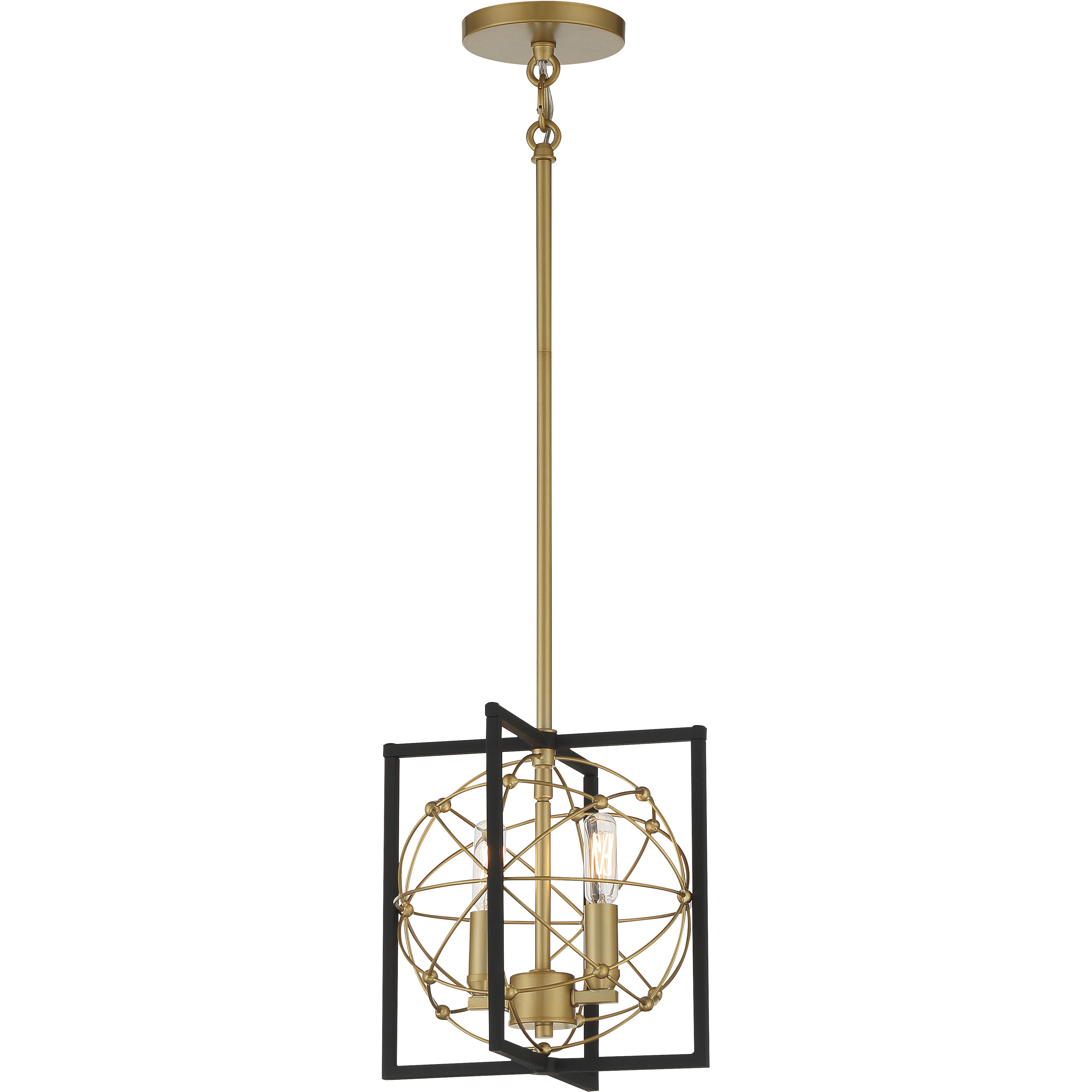 Minka-Lavery Titans Trace 2 Light 10 inch Sand Coal/Painted Honey Gold Mini Pendant Ceiling Light 3912-707A - Open Box