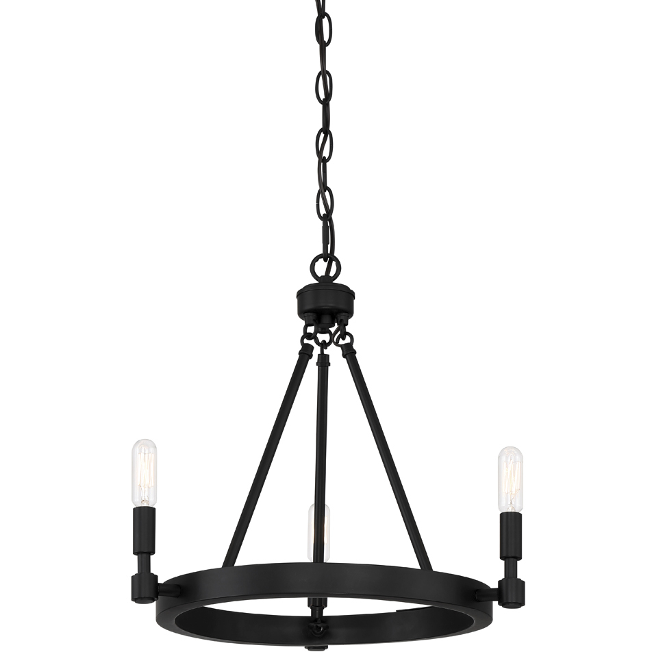 Fiora 3 Light 17 inch Black Chandelier Ceiling Light