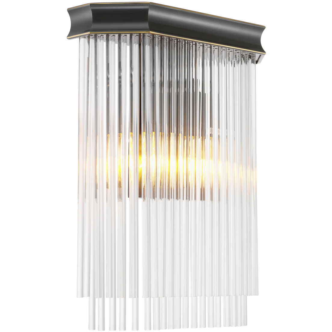 Estela 2 Light 12.4 inch Bronze Highlight and Clear Glass Wall Lamp Wall Light