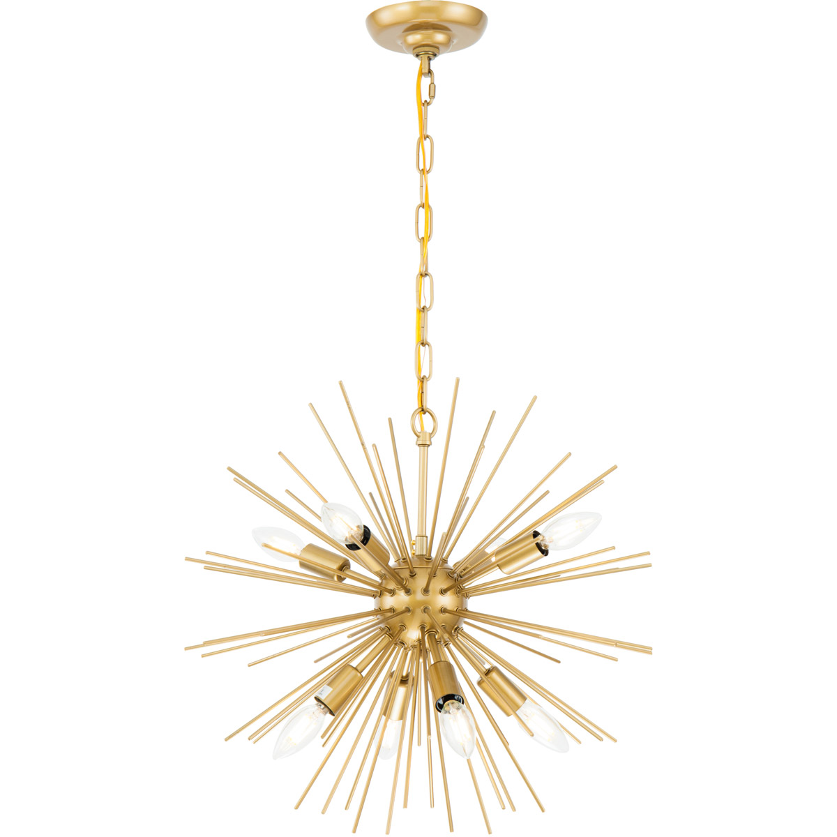 Timber 8 Light 20 inch Brass Pendant Ceiling Light