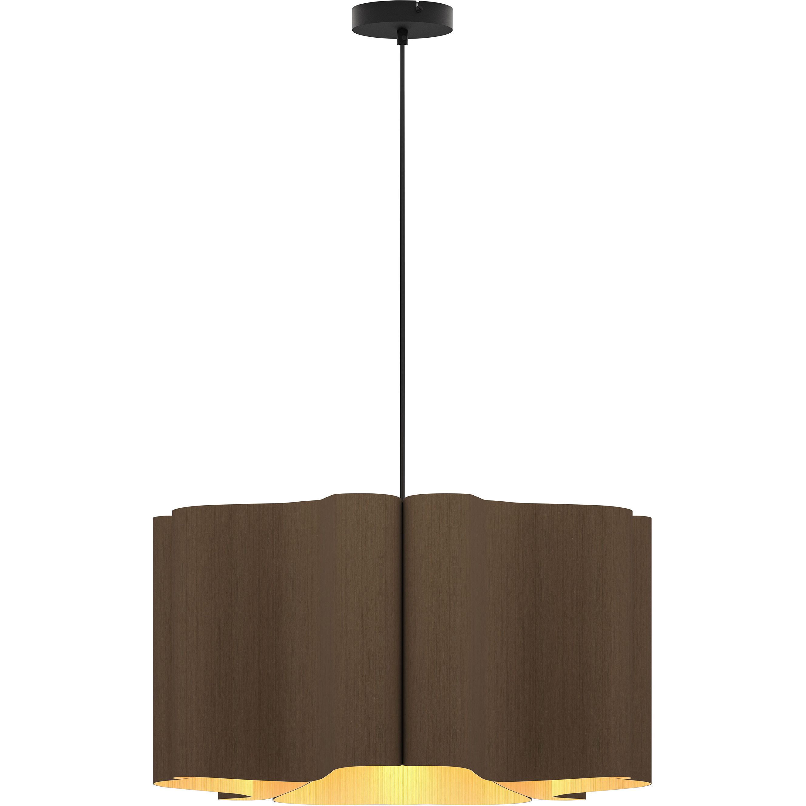 Paulina 1 Light 23.6 inch Black Pendant Ceiling Light in Ebony/Ash, 24 in, WEP Collection