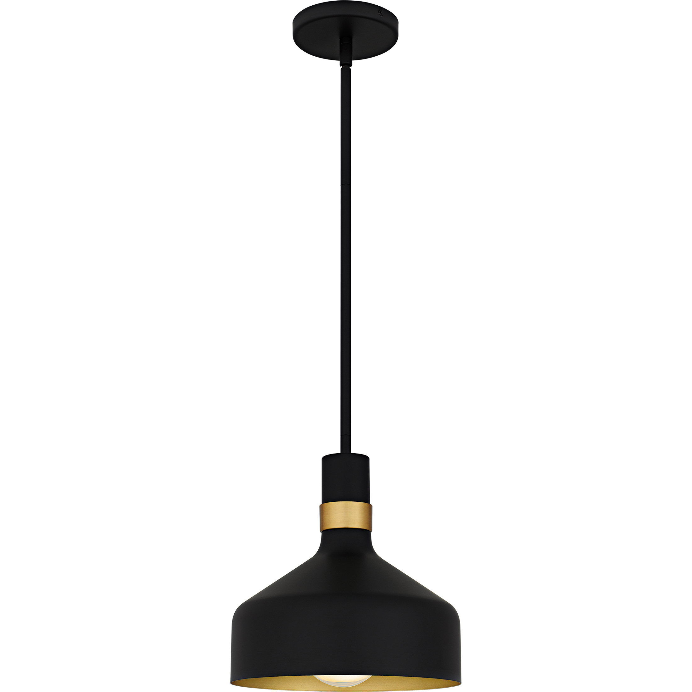 Arbor 1 Light 10 inch Matte Black Mini Pendant Ceiling Light, Small