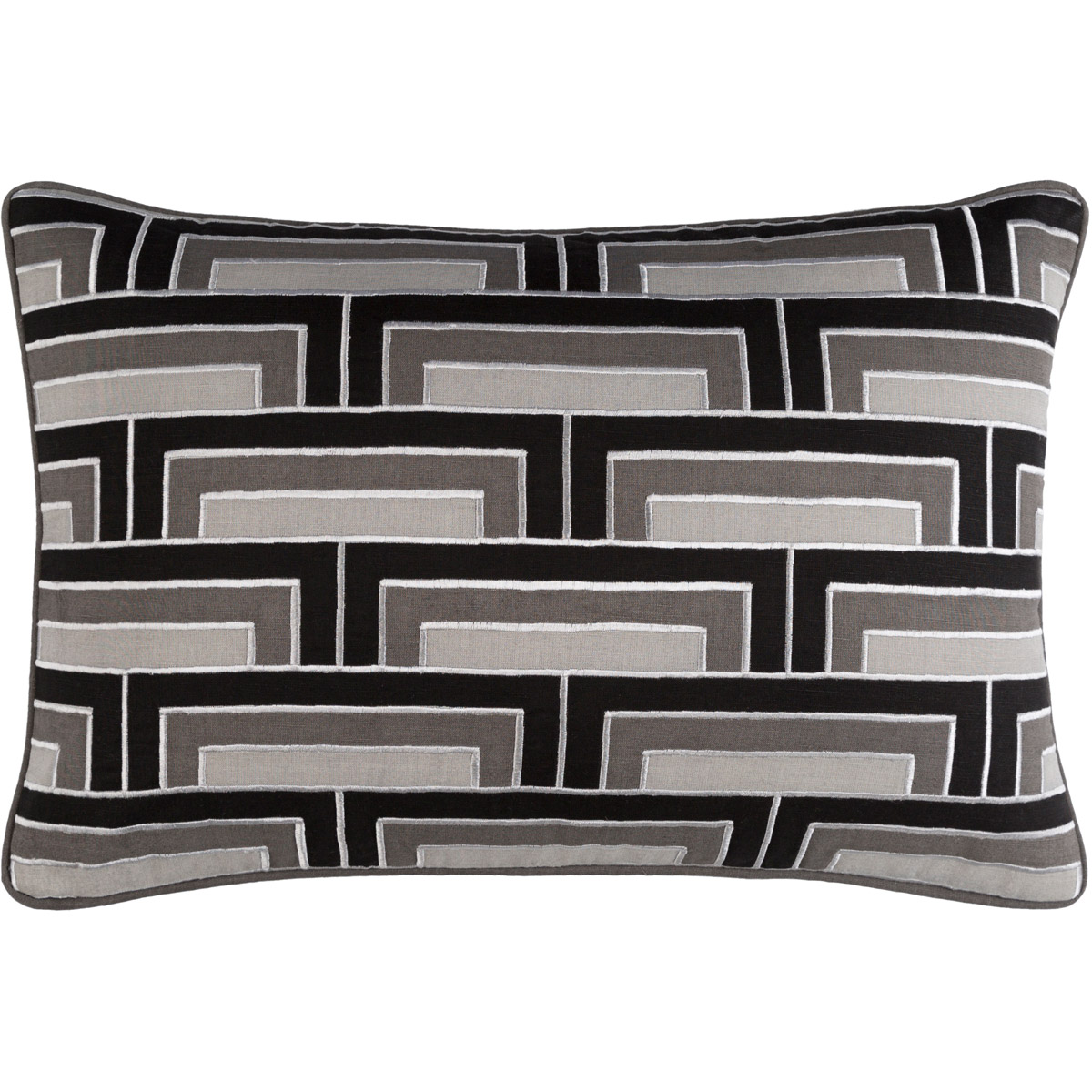 Mod Steps 20 inch White, Black, Medium Gray Pillow Kit