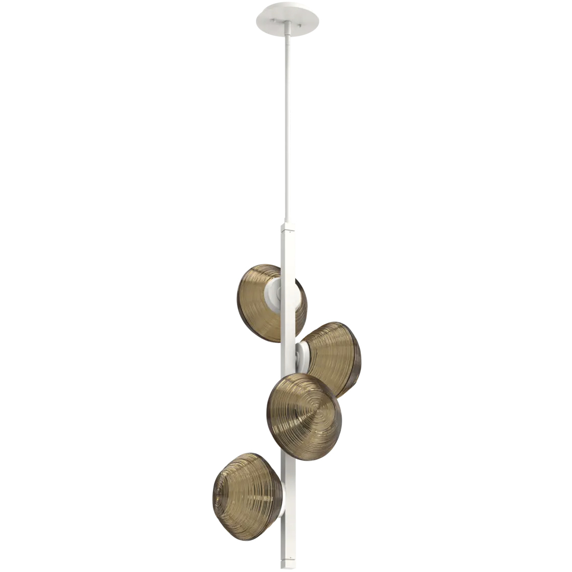Mesa LED 13.3 inch Salt White Chandelier Ceiling Light, Twisted Vine