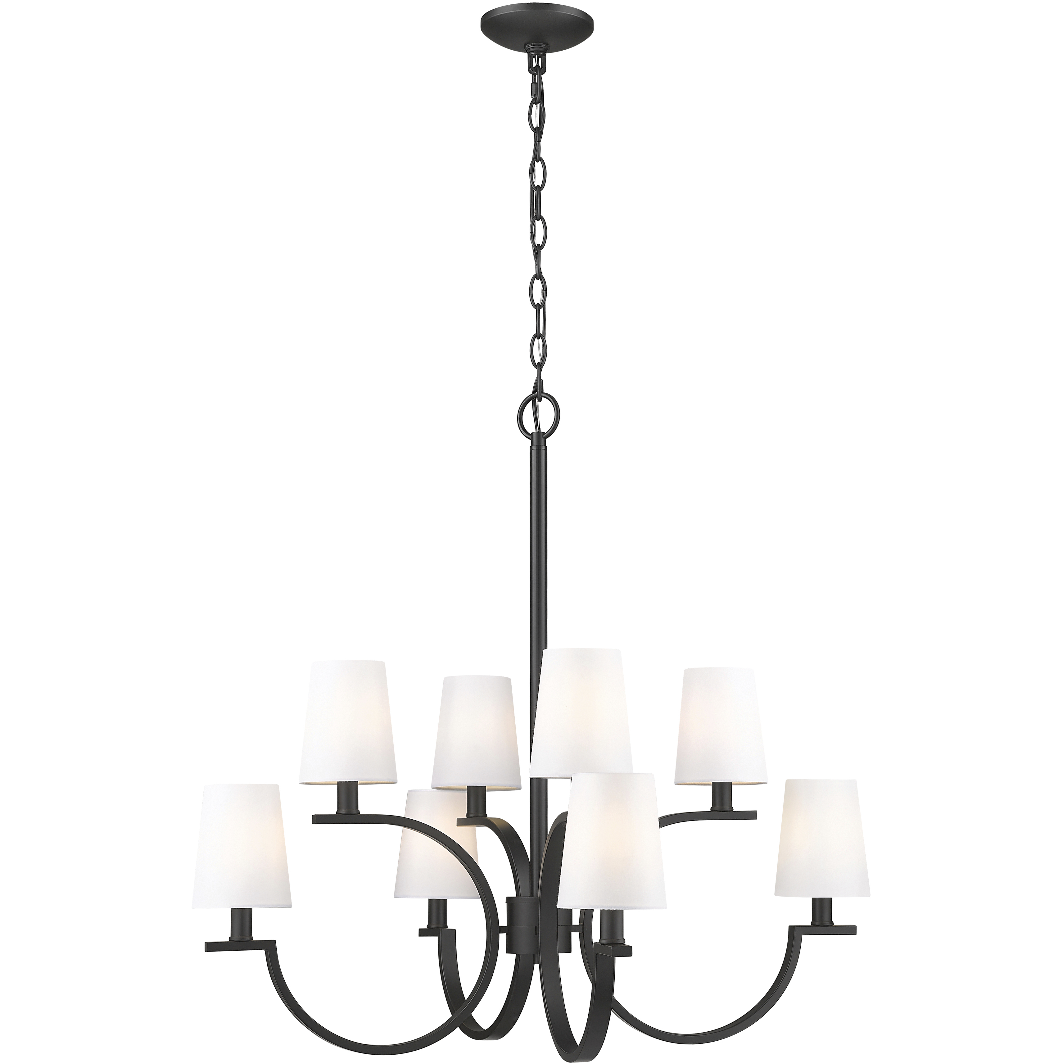 Cordelia 8 Light 29.25 inch Matte Black Chandelier Ceiling Light
