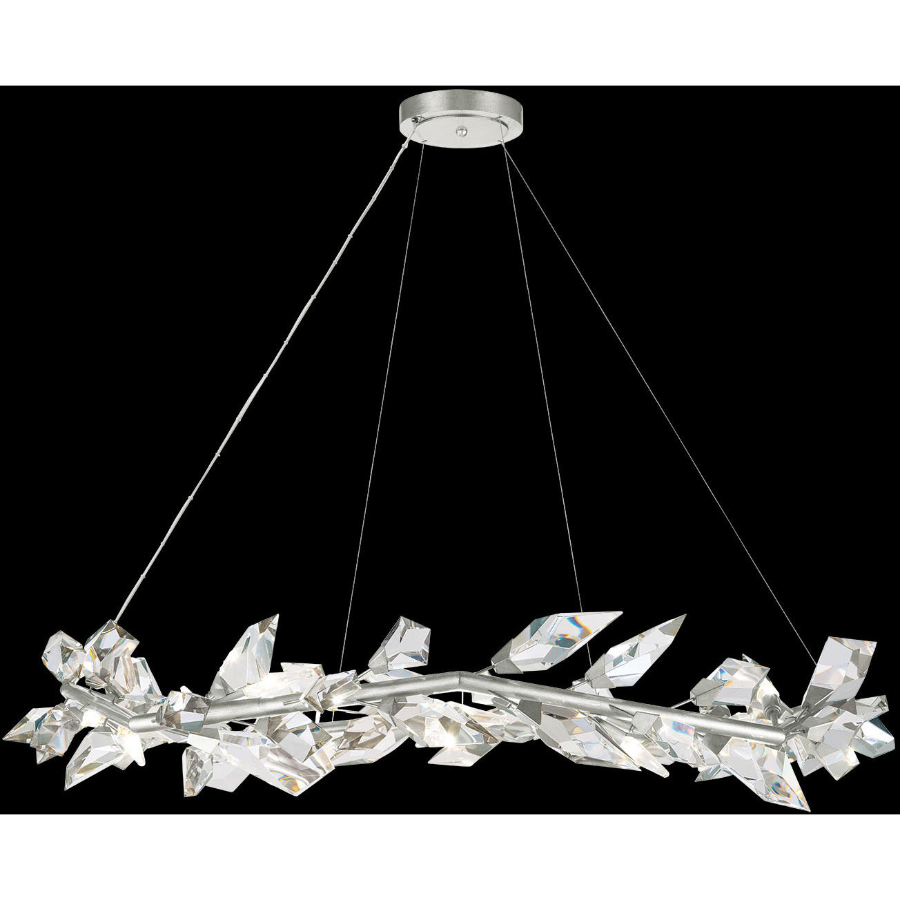 Foret 12 Light 55 inch Silver Pendant Ceiling Light