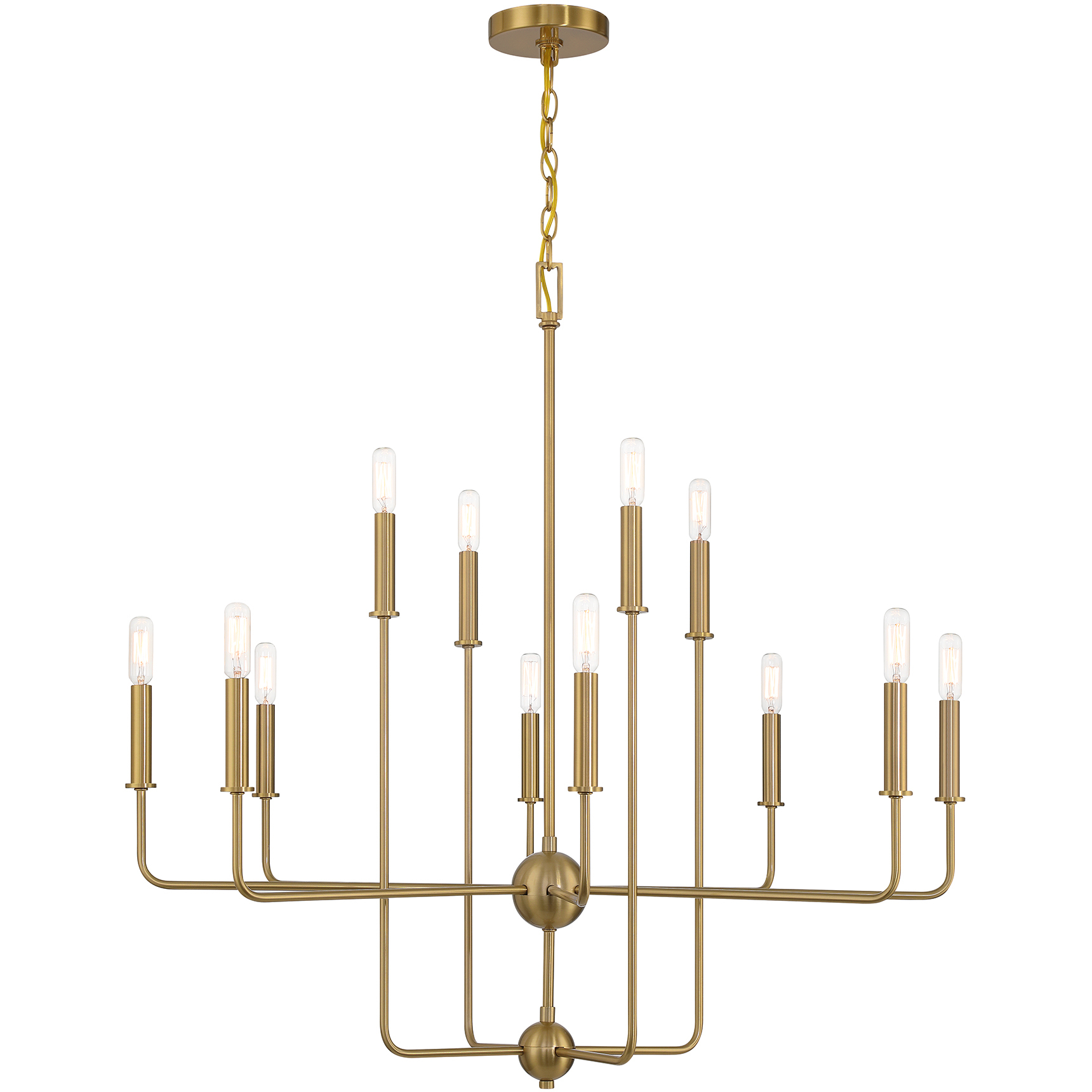 Avondale 12 Light 34 inch Warm Brass Chandelier Ceiling Light, Essentials