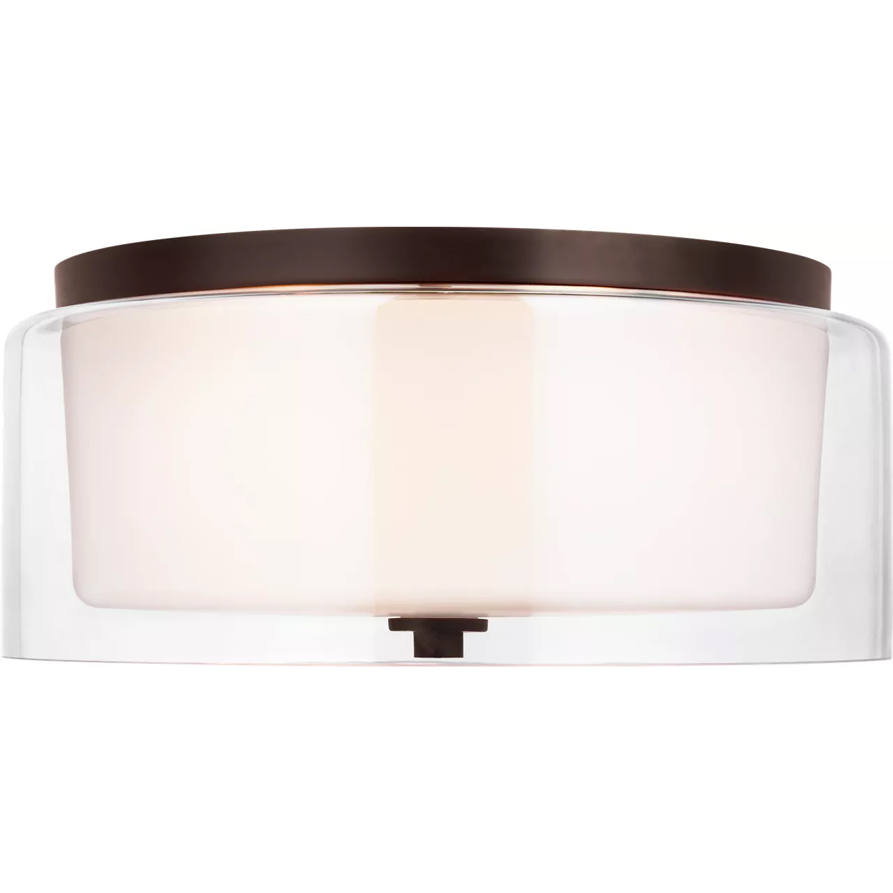 Elmwood Park 2 Light 14 inch Bronze Flush Mount Ceiling Light