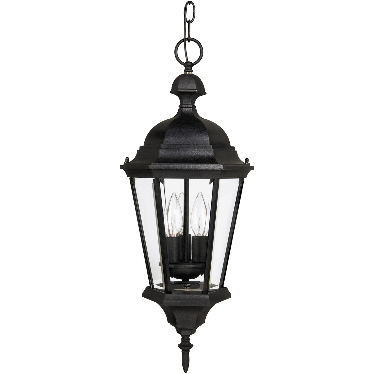 Carriage House 3 Light 9.5 inch Black Outdoor Hanging Lantern