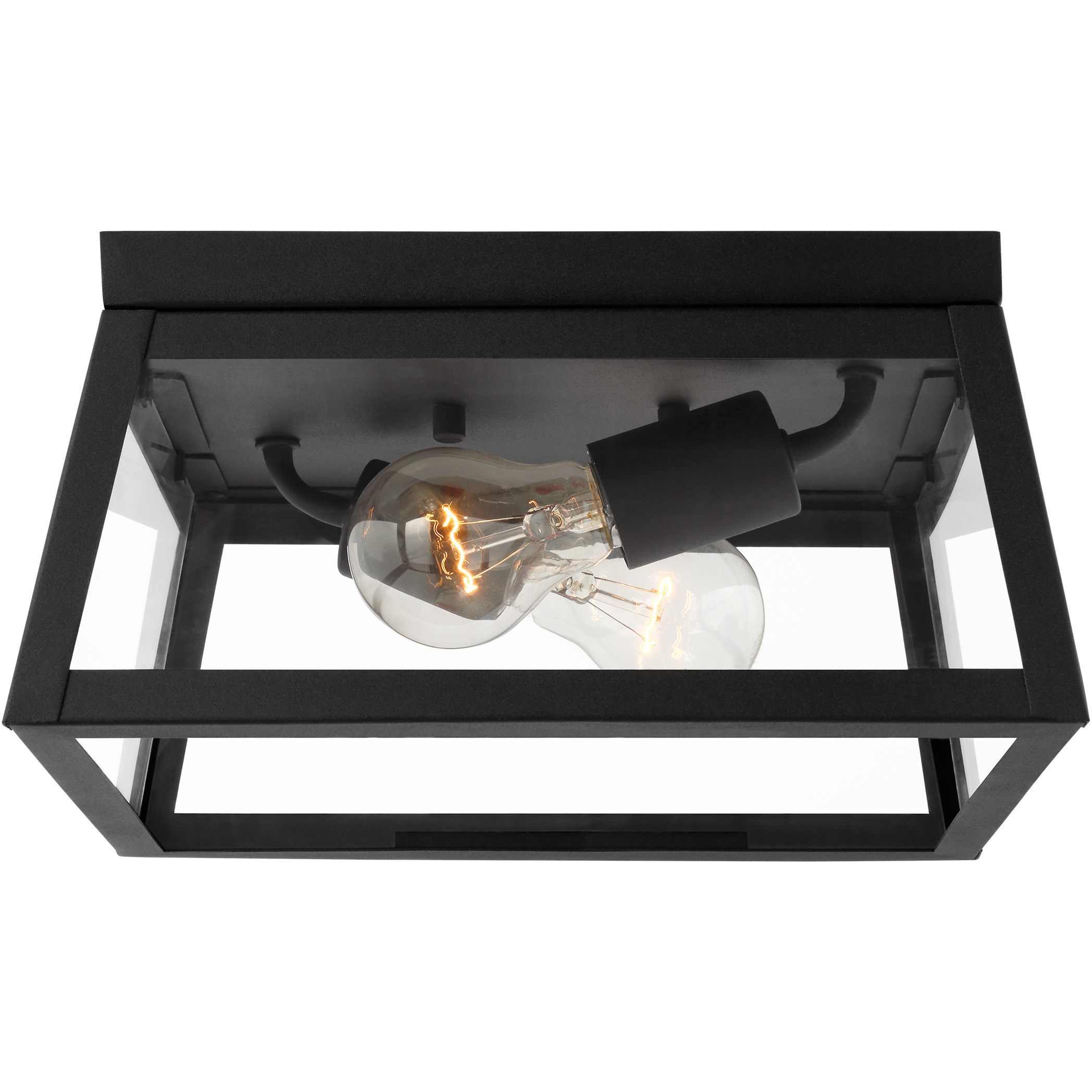 Founders 2 Light 11.5 inch Black Outdoor Flush Mount