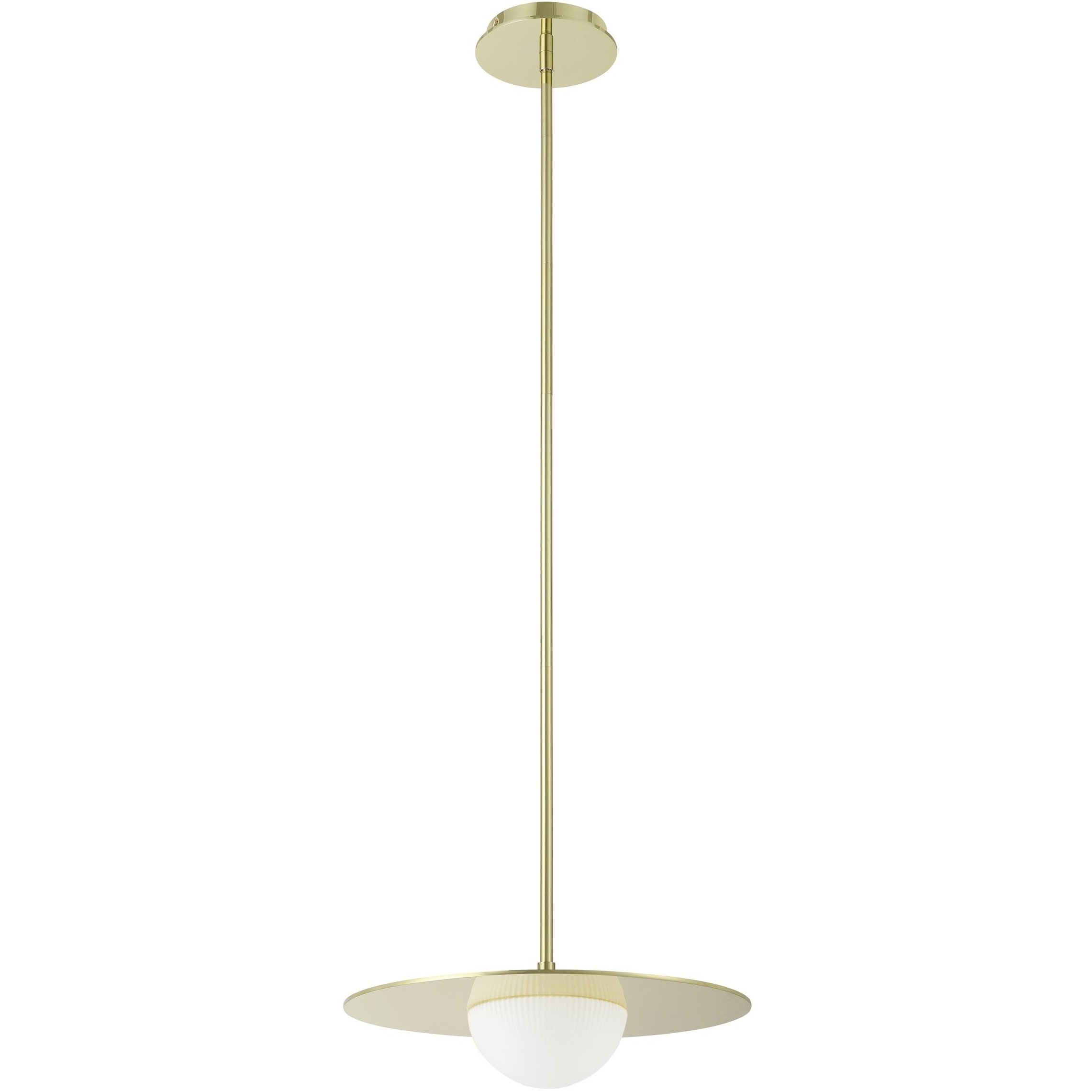Solstice LED 15.75 inch Polished Brass Convertible Pendant Ceiling Light